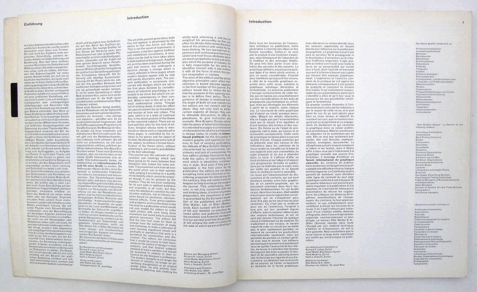 Neue Grafik / New Graphic Design / Graphisme actual / Issue 1, September, 1958