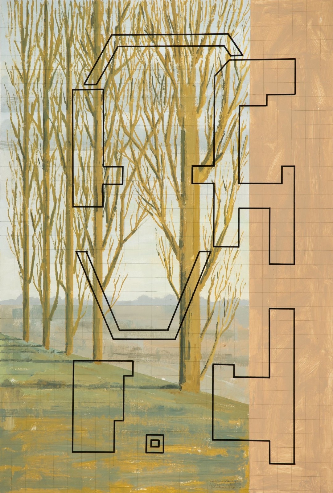 Art & Language: Study for Hostage, (187.5 x 130.4 cm) 1990.