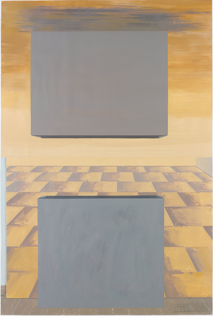 Art & Language: Background, incident, foreground II (study), (128 x 92 cm) 1995.