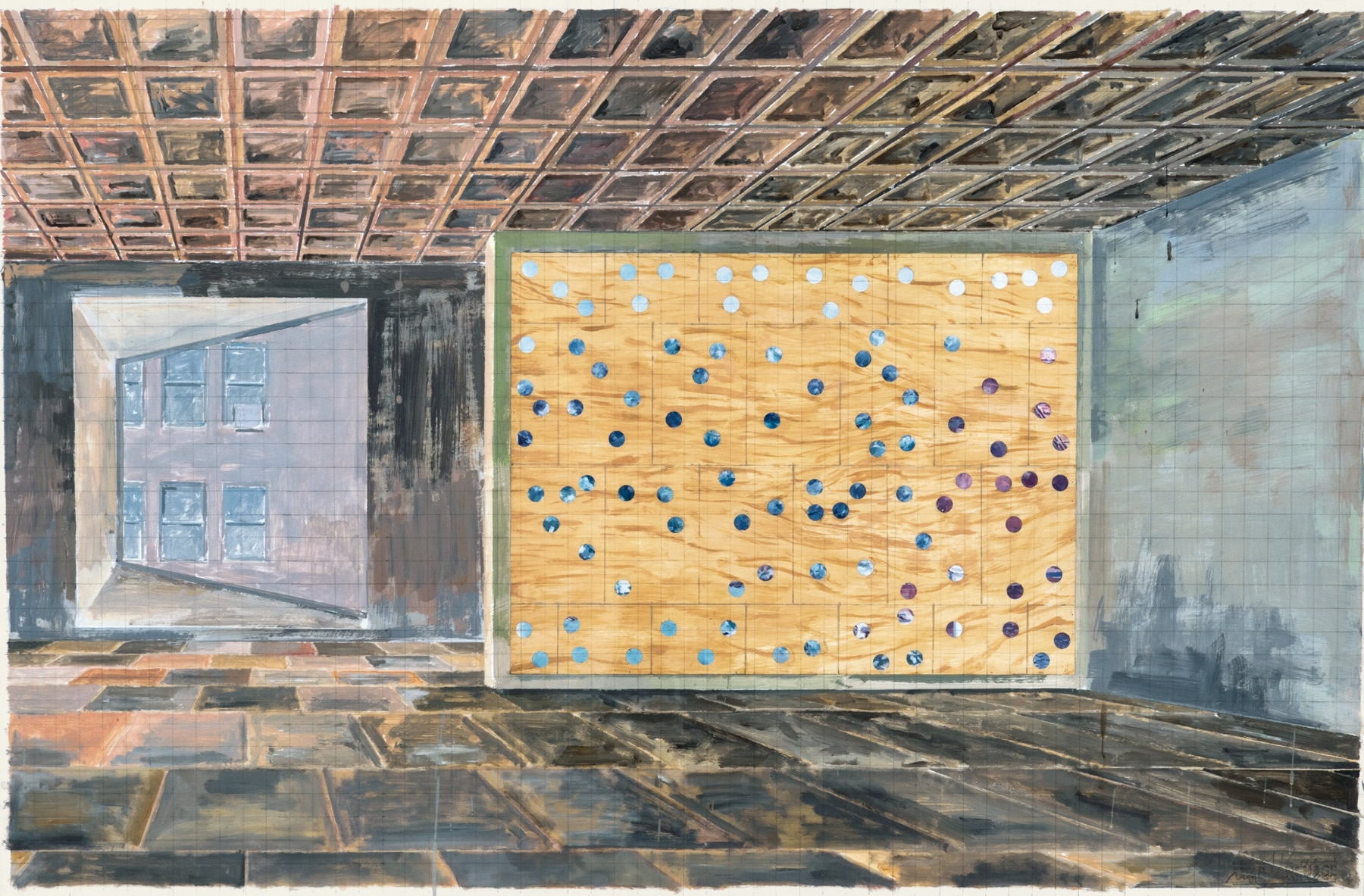 Art & Language: Study for Index: Incident in a Museum, Sandra's Garden (99 x 150 cm) 1987.