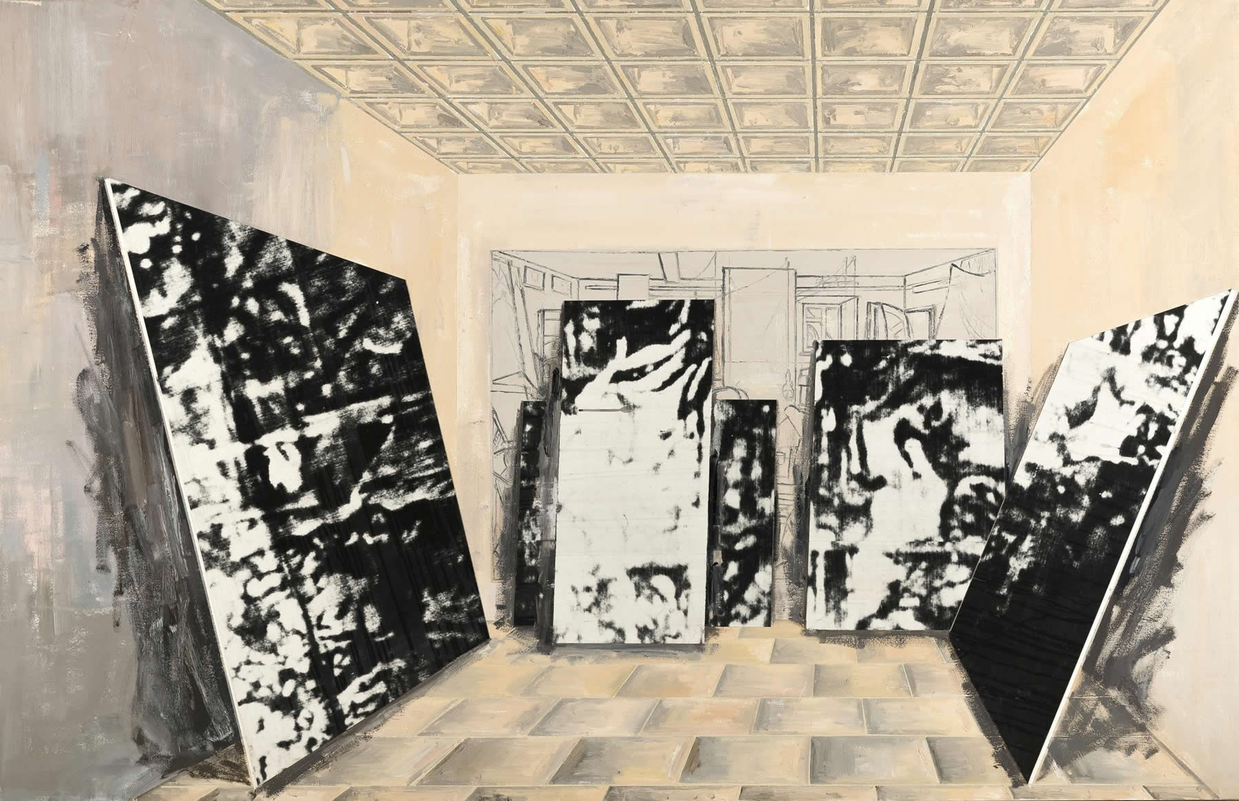 Art & Language: Index: Incident in a museum XXVI, (137.5 x 213 cm) 1987.