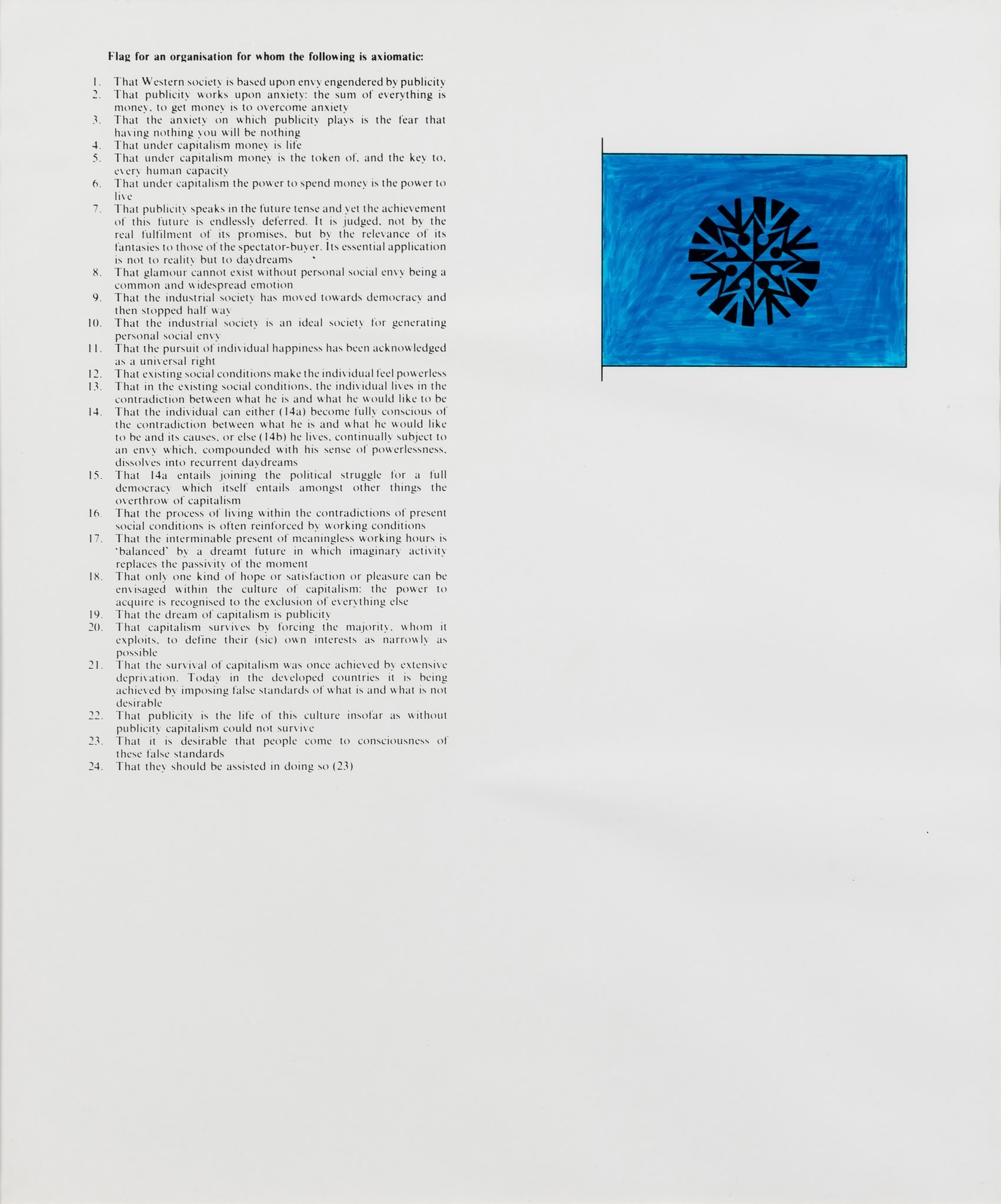 Art & Language: 4 Flags for Organisations (58.4 x 48 cm) 1978.