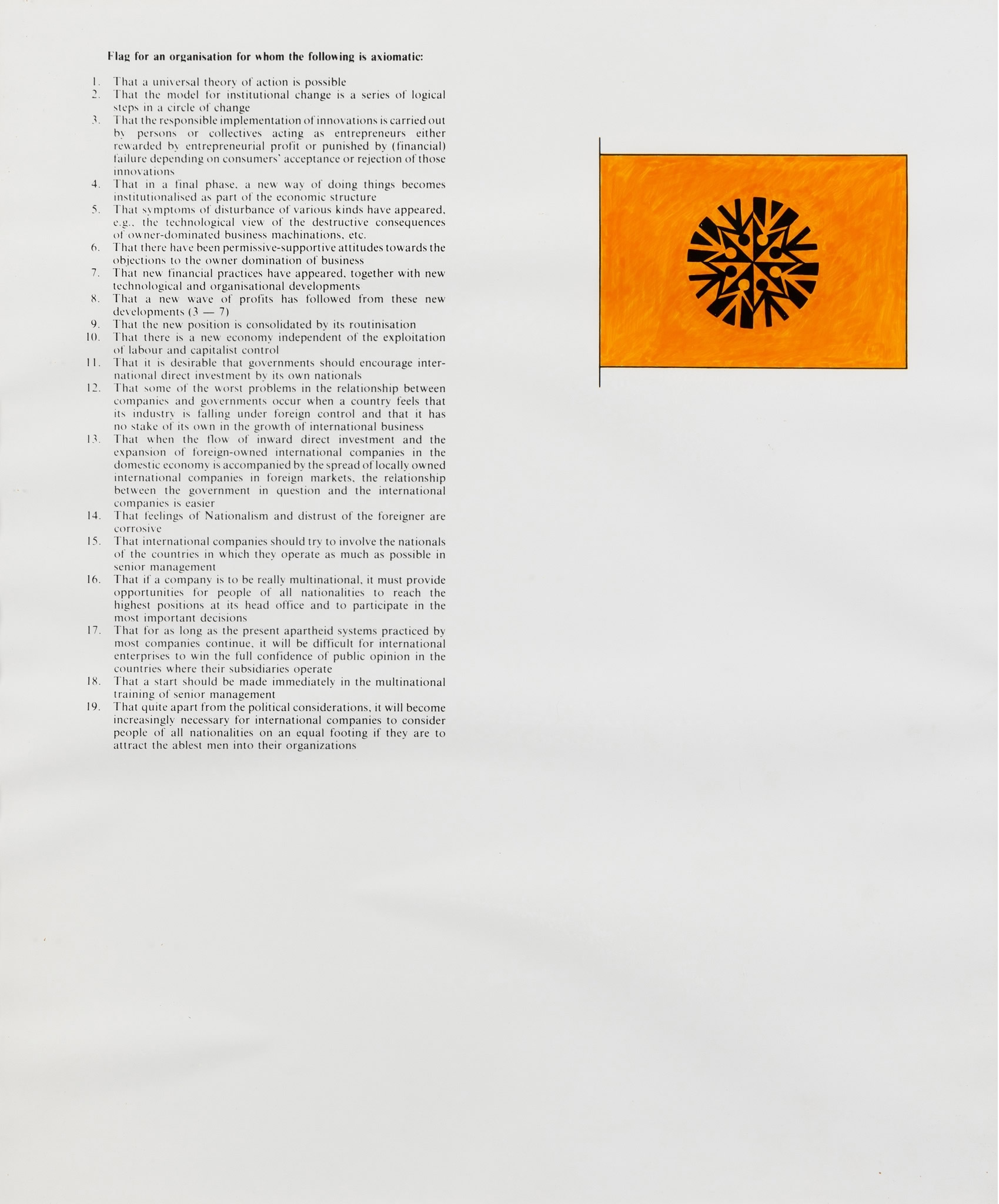 Art & Language: 4 Flags for Organisations (58.4 x 48 cm) 1978.