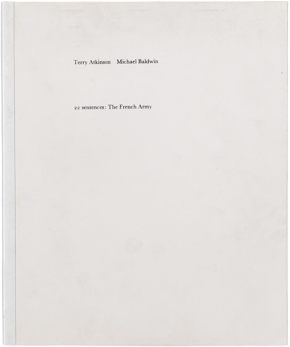 22 Sentences: The French Army / Art & Language