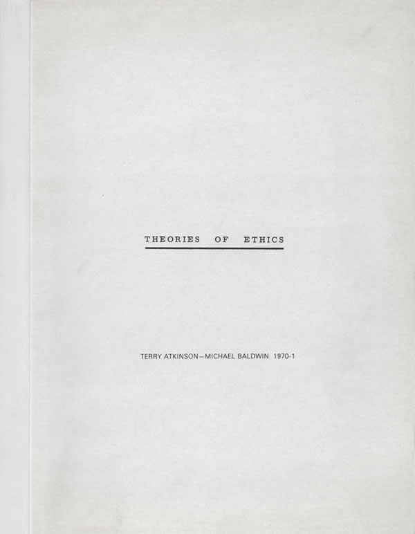 Theories of Ethics / Art & Language