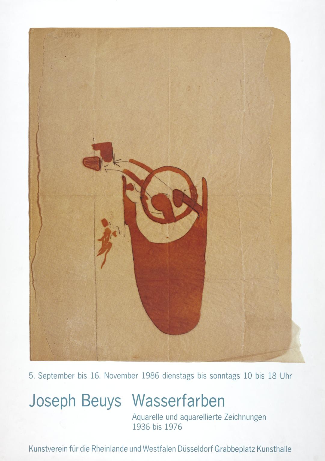 Joseph Beuys: Wasserfarben. Kunstverein für die Rheinlande und Westfalen Düsseldorf Grabbeplatz Kunsthalle. 1986