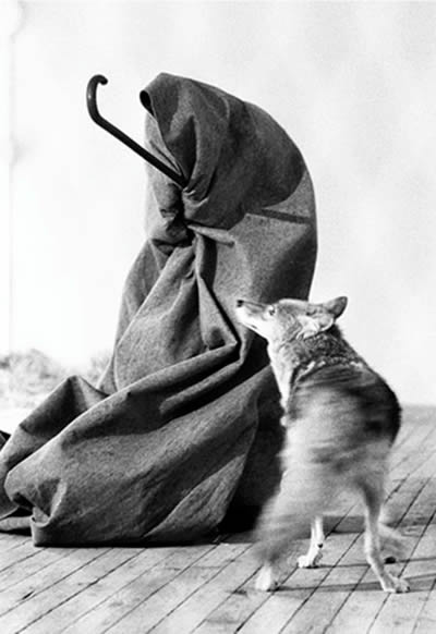 Joseph Beuys during the eviction of the secretariat of the Staatliche Kunstakademie in Düsseldorf, 1972.