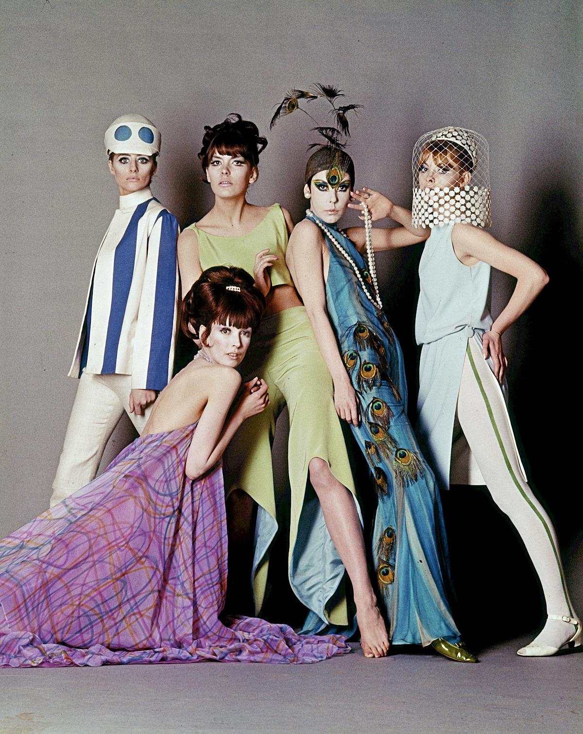 Blow-Up (1966), Jill Kennington, Melanie Hampshire, Ann Norman, Peggy Moffitt, Rosaleen Murray, production still, Arthur Evans.