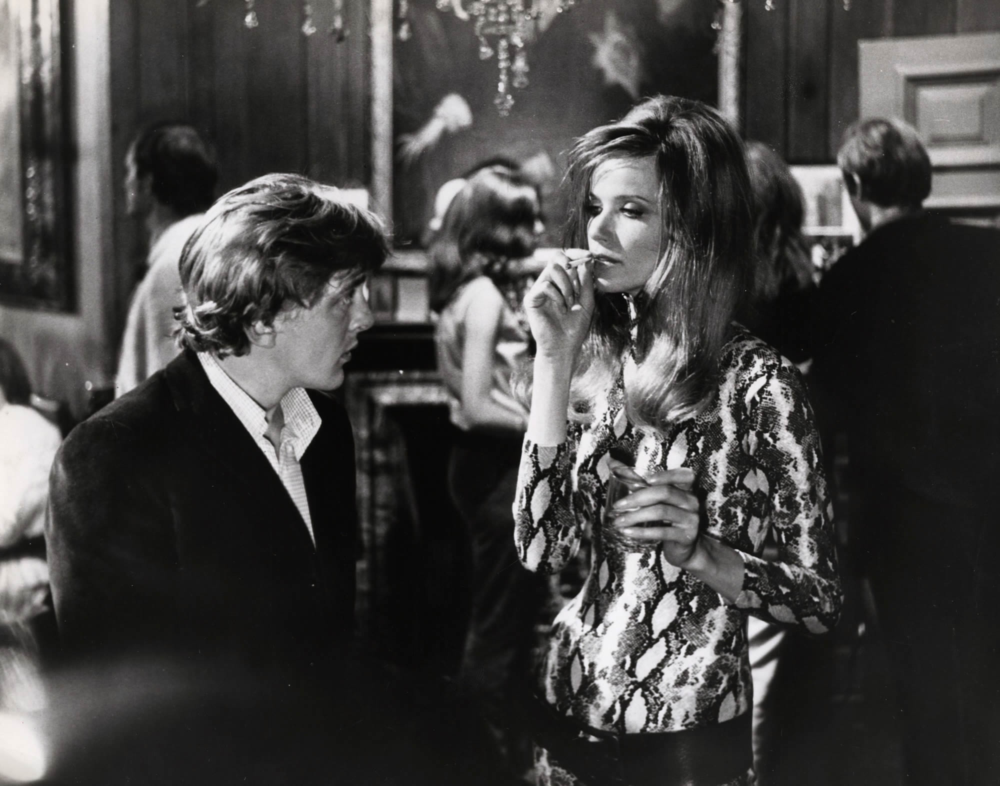 Blow-Up (1966), David Hemmings, Veruschka, production still, Arthur Evans.