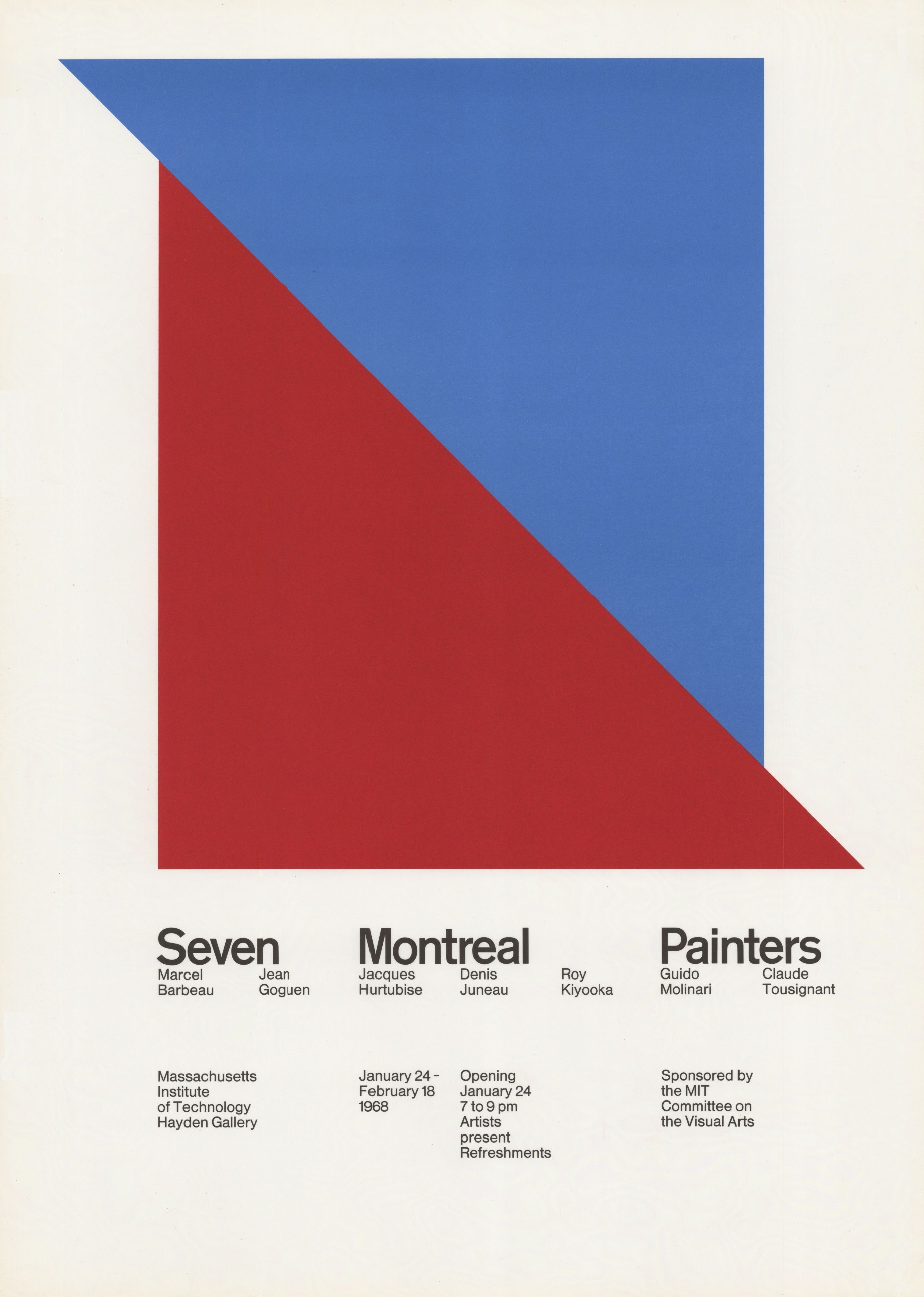 Jacqueline Casey: Seven Montreal Painters, Poster, 1968.