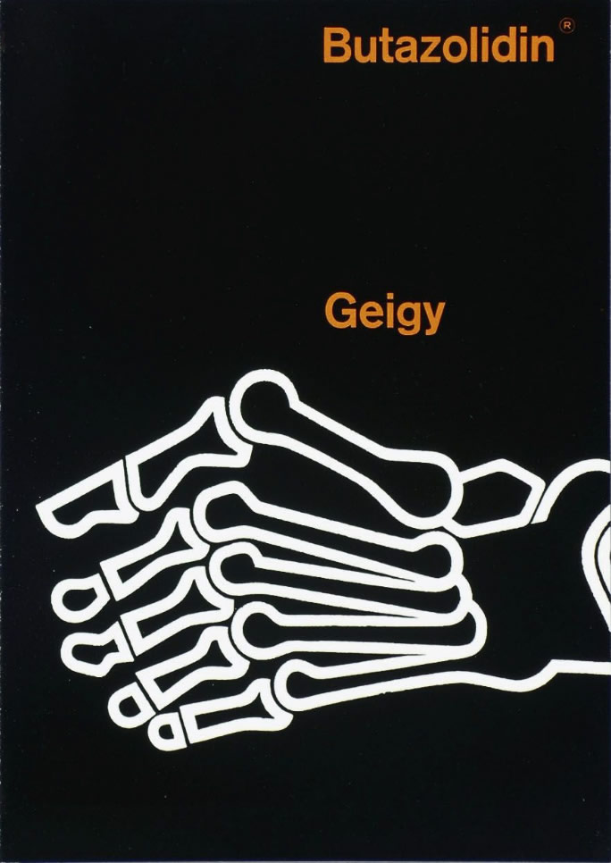 Butazolidin Geigy. Designer: unidentified. 1953-1959