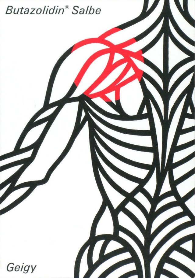 Butazolidin Salbe Geigy. Designer: Steff Geissbühler, Max Schmid,  1965 