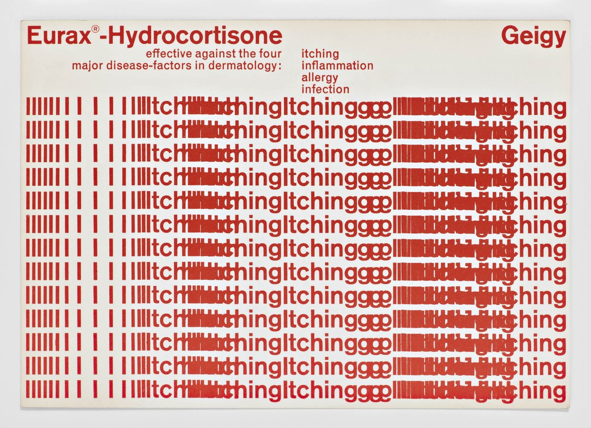 Eurax-Hydrocortisone Geigy. Designer: Fridolin Müller, 1960s