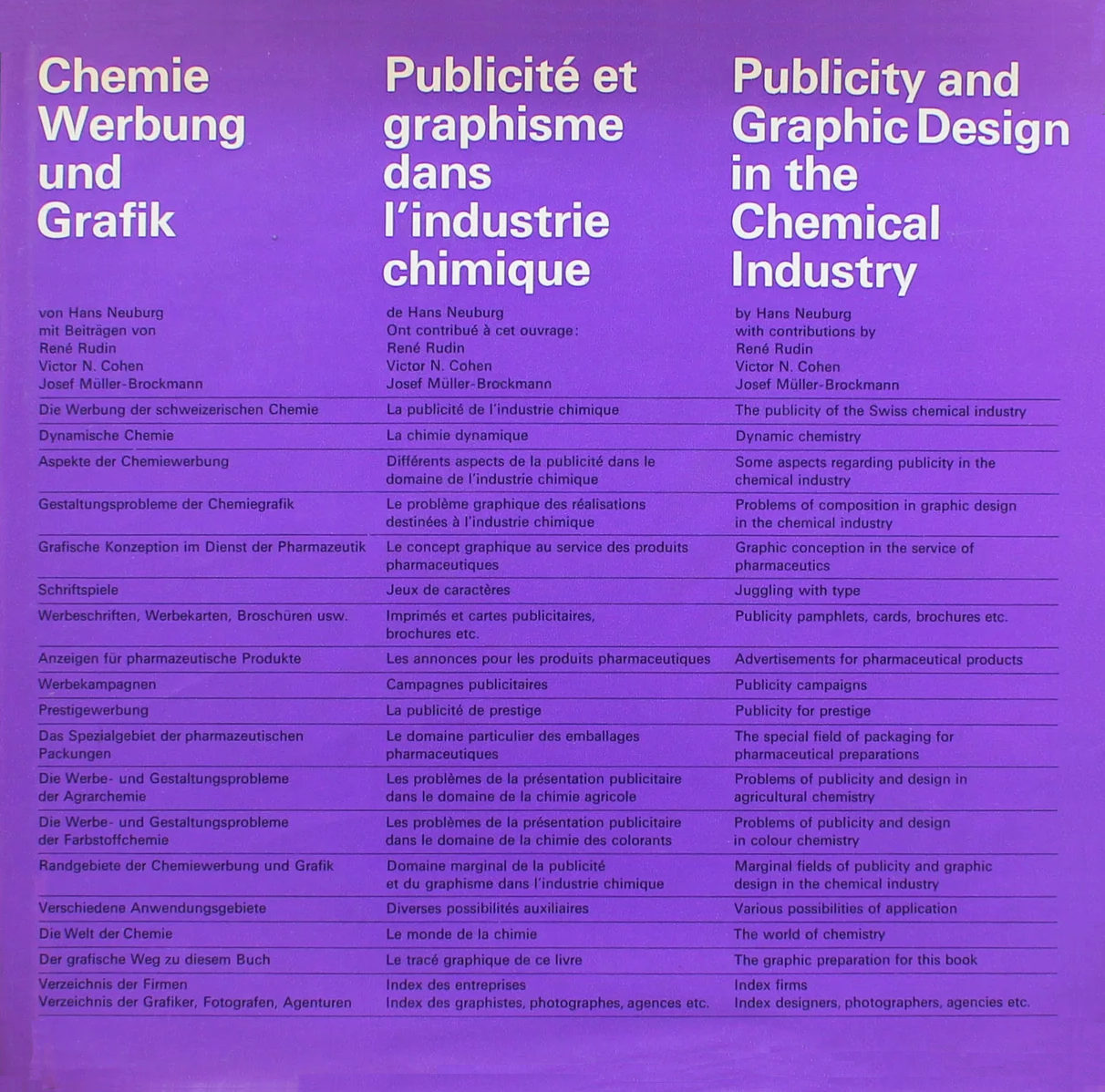 Chemie Werbung und Grafik, Publicité et graphisme dans l'industrie chimique, Publicity and Graphic Design in the Chemical Industry / Hans Neuburg 