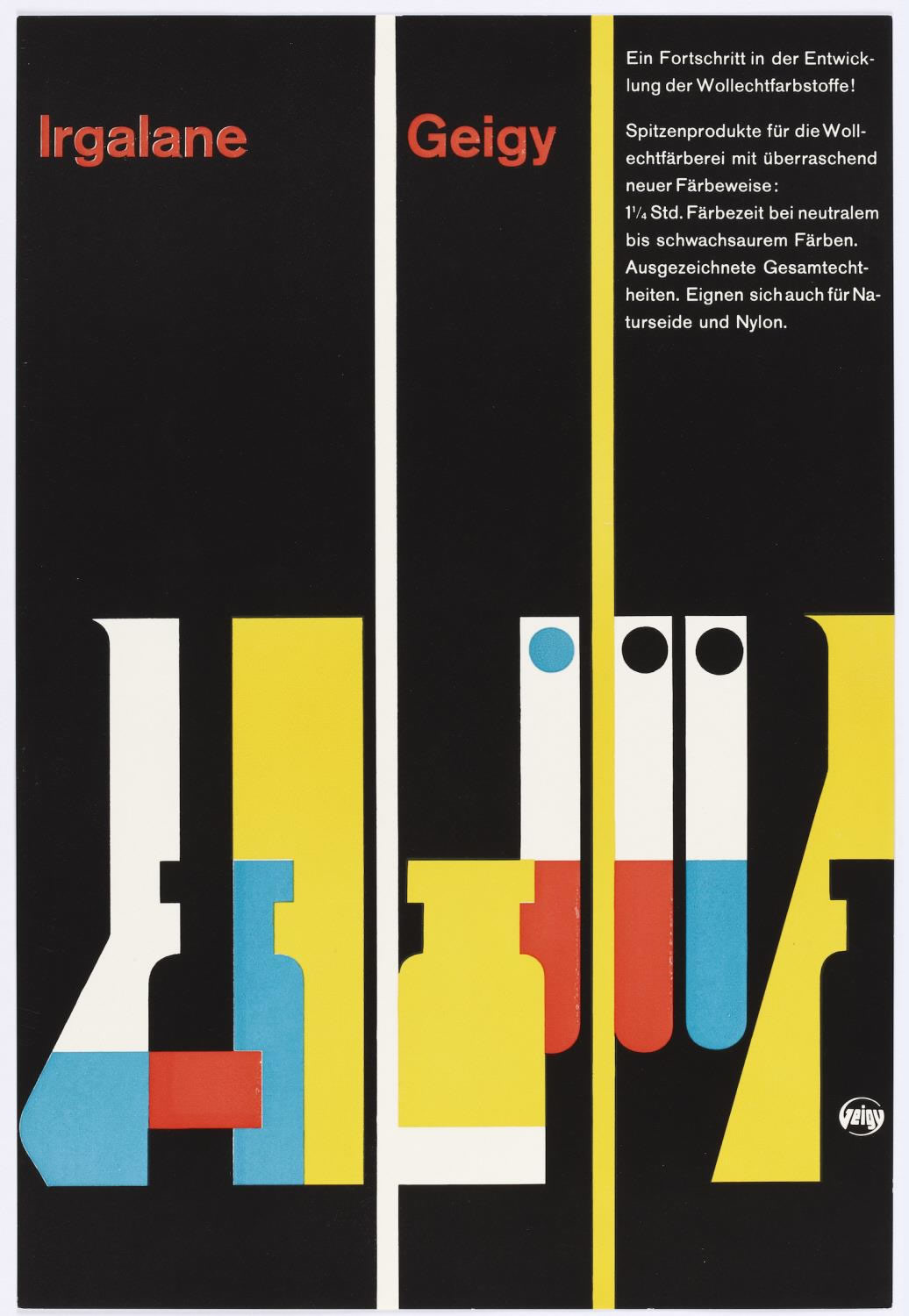  Irgalane Geigy. Advert. / Design: Karl Gerstner