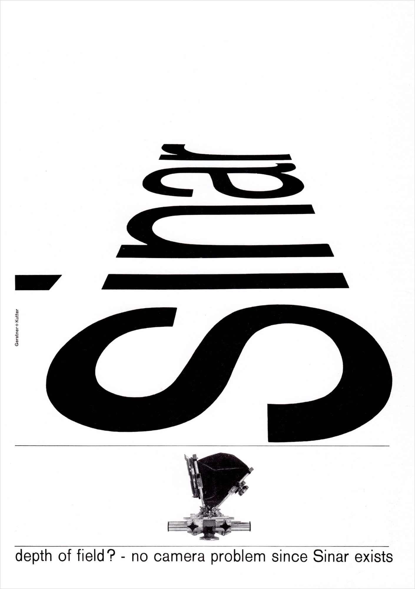 Sinar. Advert. / Design: Karl Gerstner