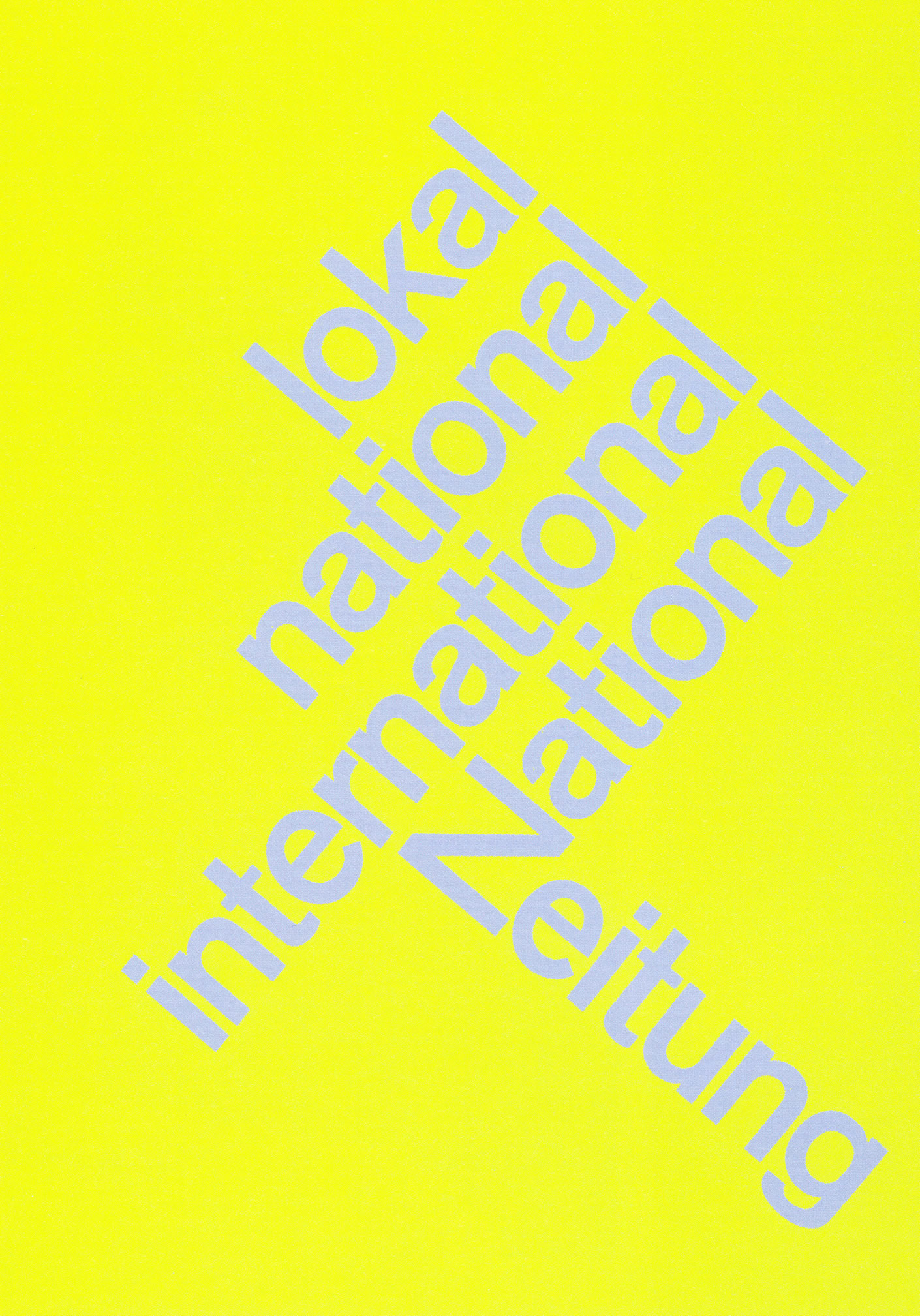 National-Zeitung. Poster. / Design: Karl Gerstner