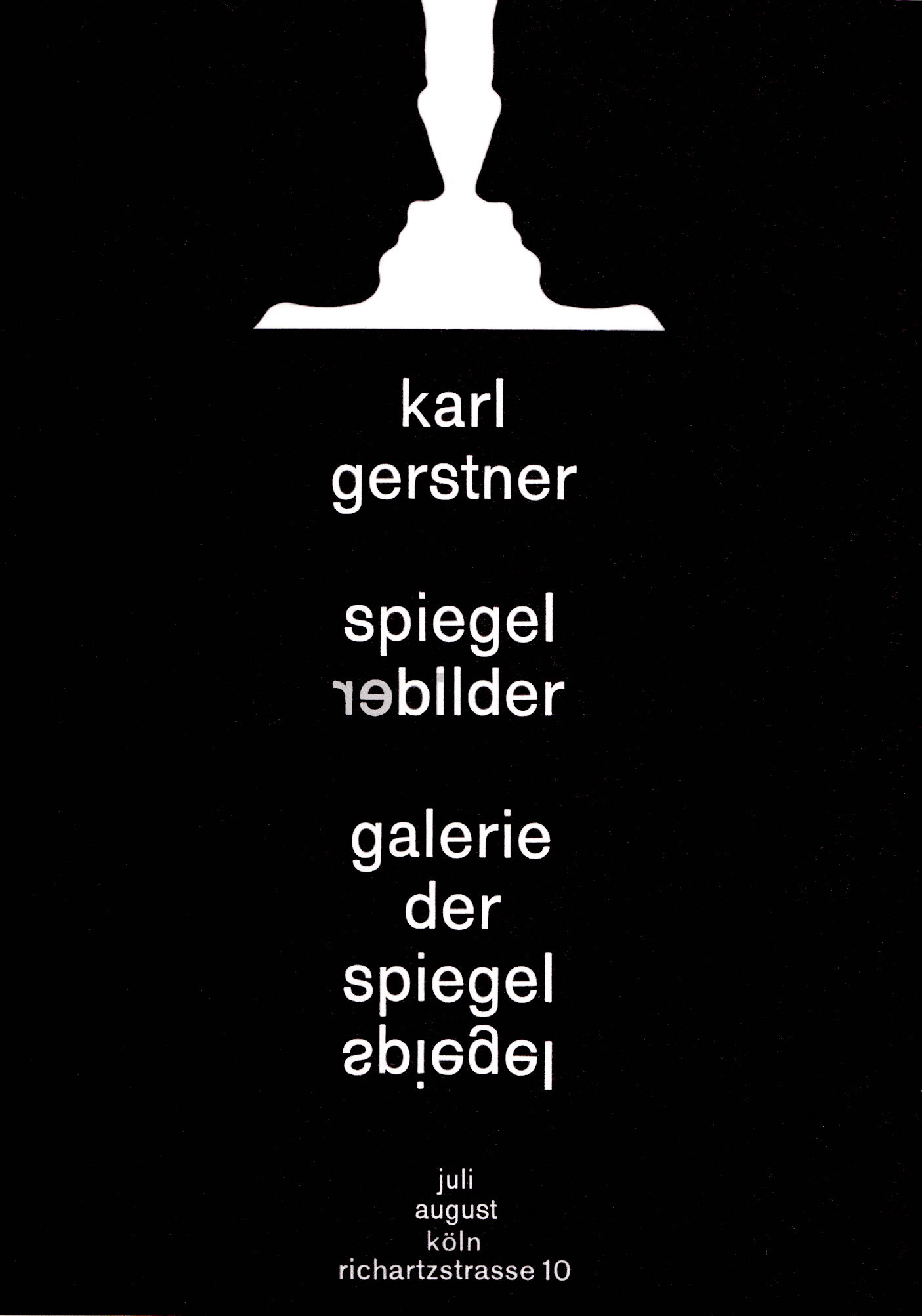 Galerie Der Spiegel. Poster. / Design: Karl Gerstner