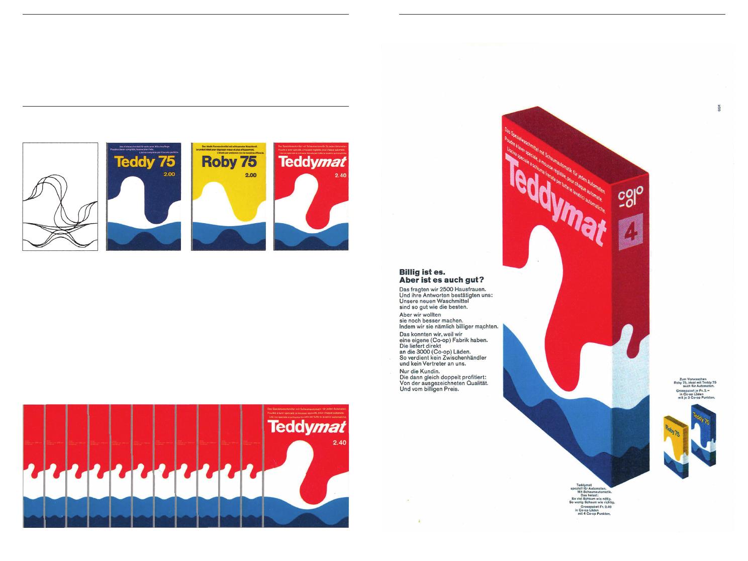 Coop Switzerland. Detergent Packaging. / Design: Karl Gerstner