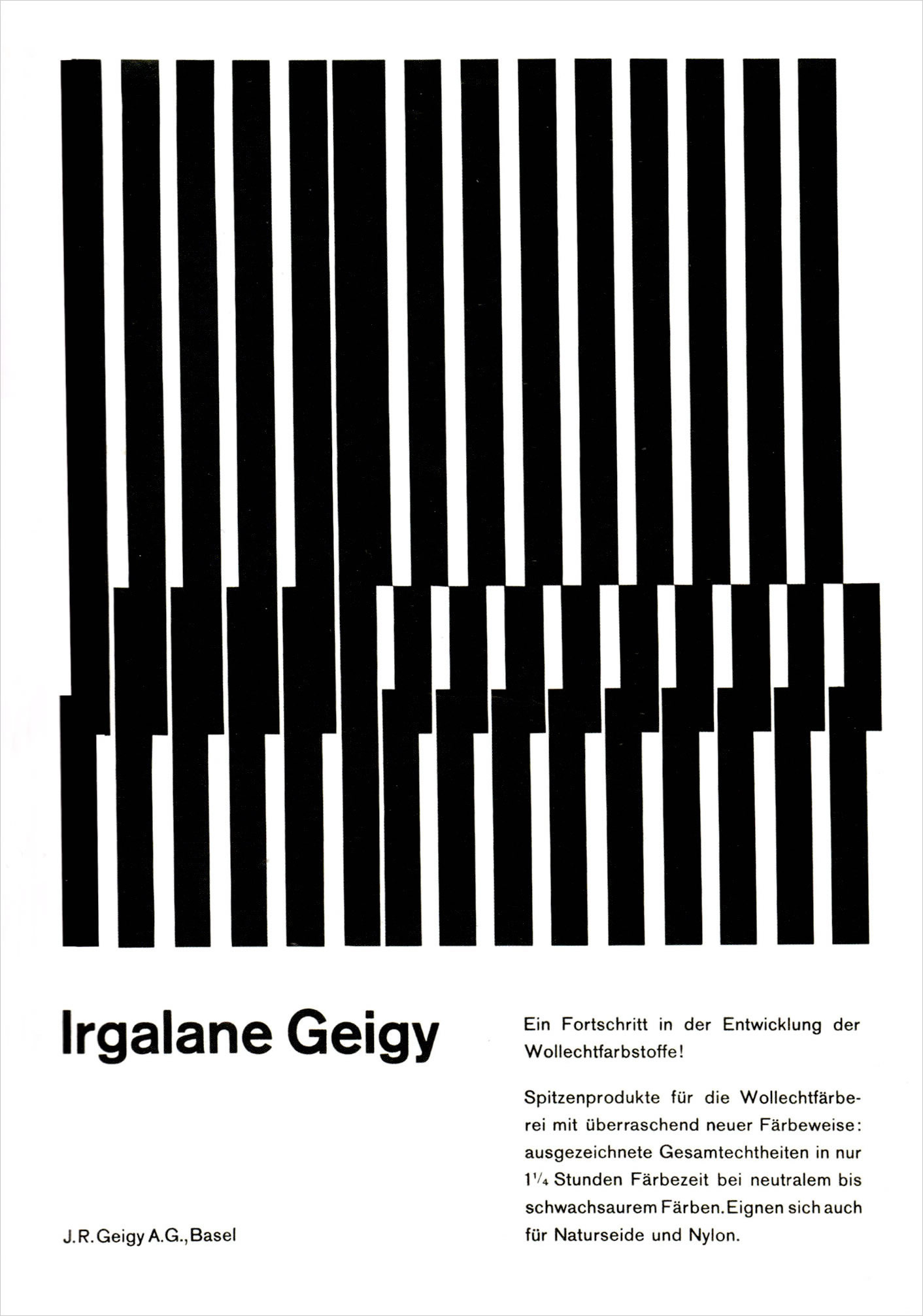  Irgalane Geigy. Advert. / Design: Karl Gerstner