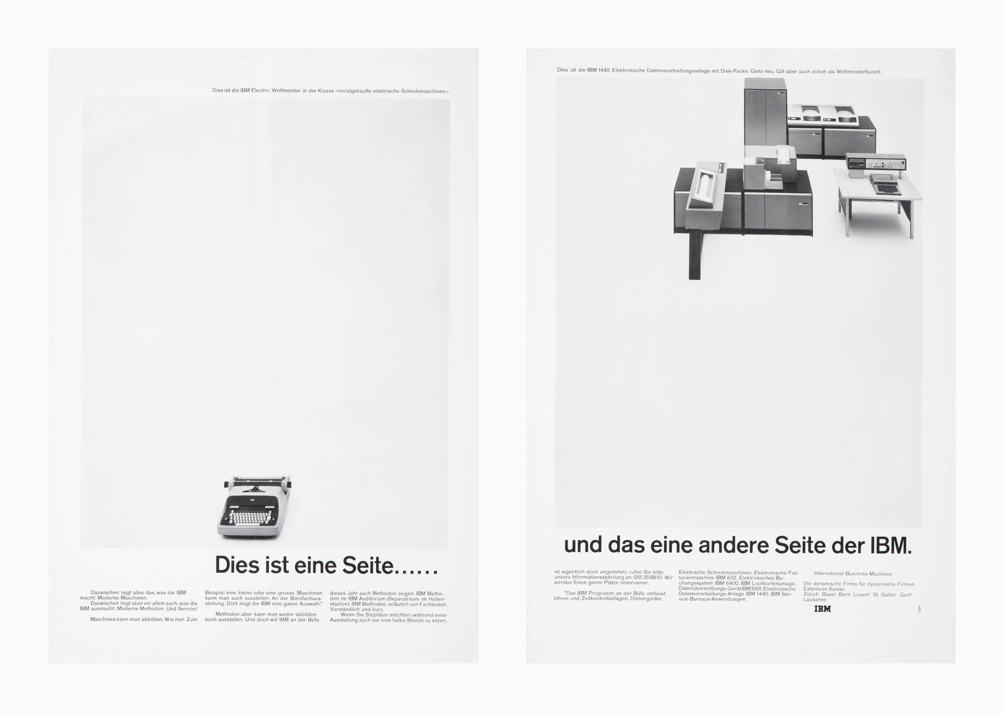 IBM Switzerland. Advert. / Design: Karl Gerstner