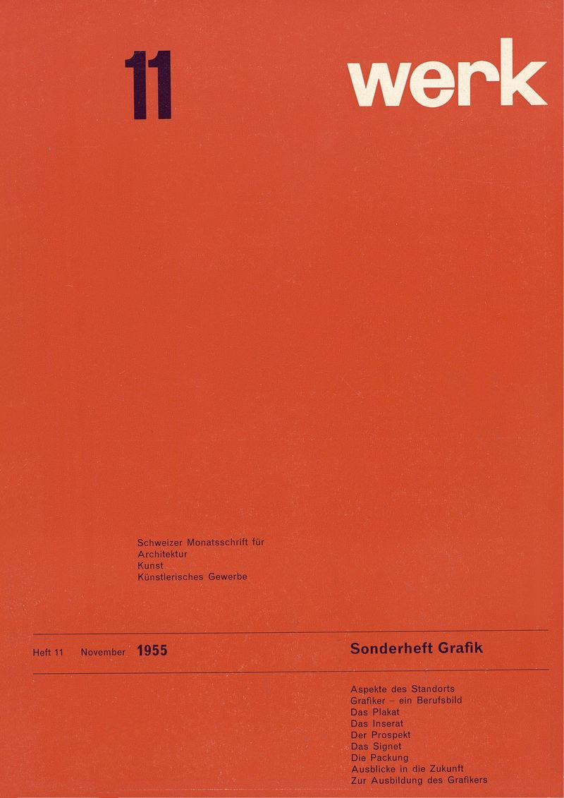 werk. Monthly Journal. / Design: Karl Gerstner