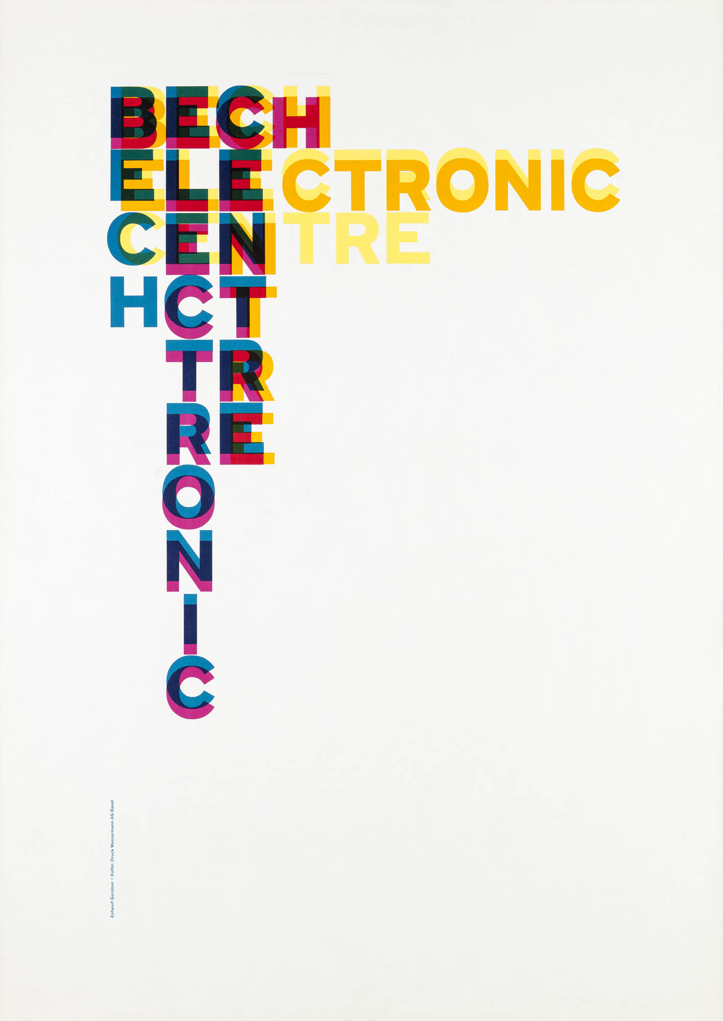 Bech Electronic Centre. Poster. / Design: Karl Gerstner