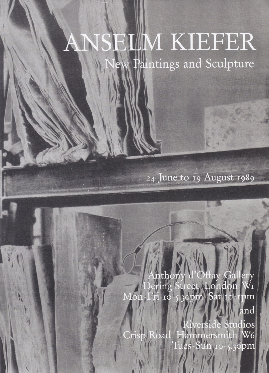 Anselm Kiefer: New Paintings and Sculpture. Anthony d'Offay Gallery London. 1989