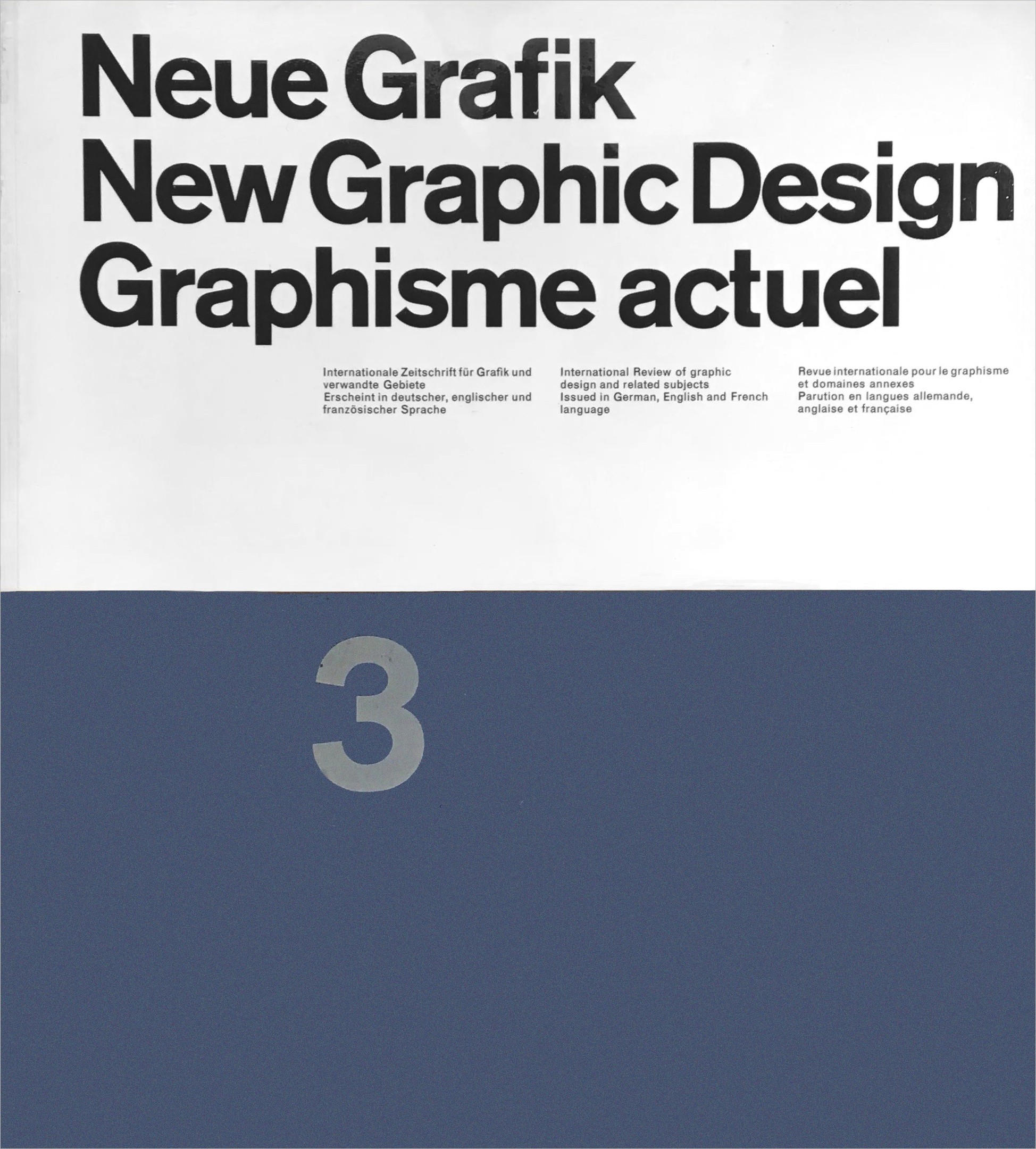 Neue Grafik / New Graphic Design / Graphisme actuel Nr. 3, October 1959