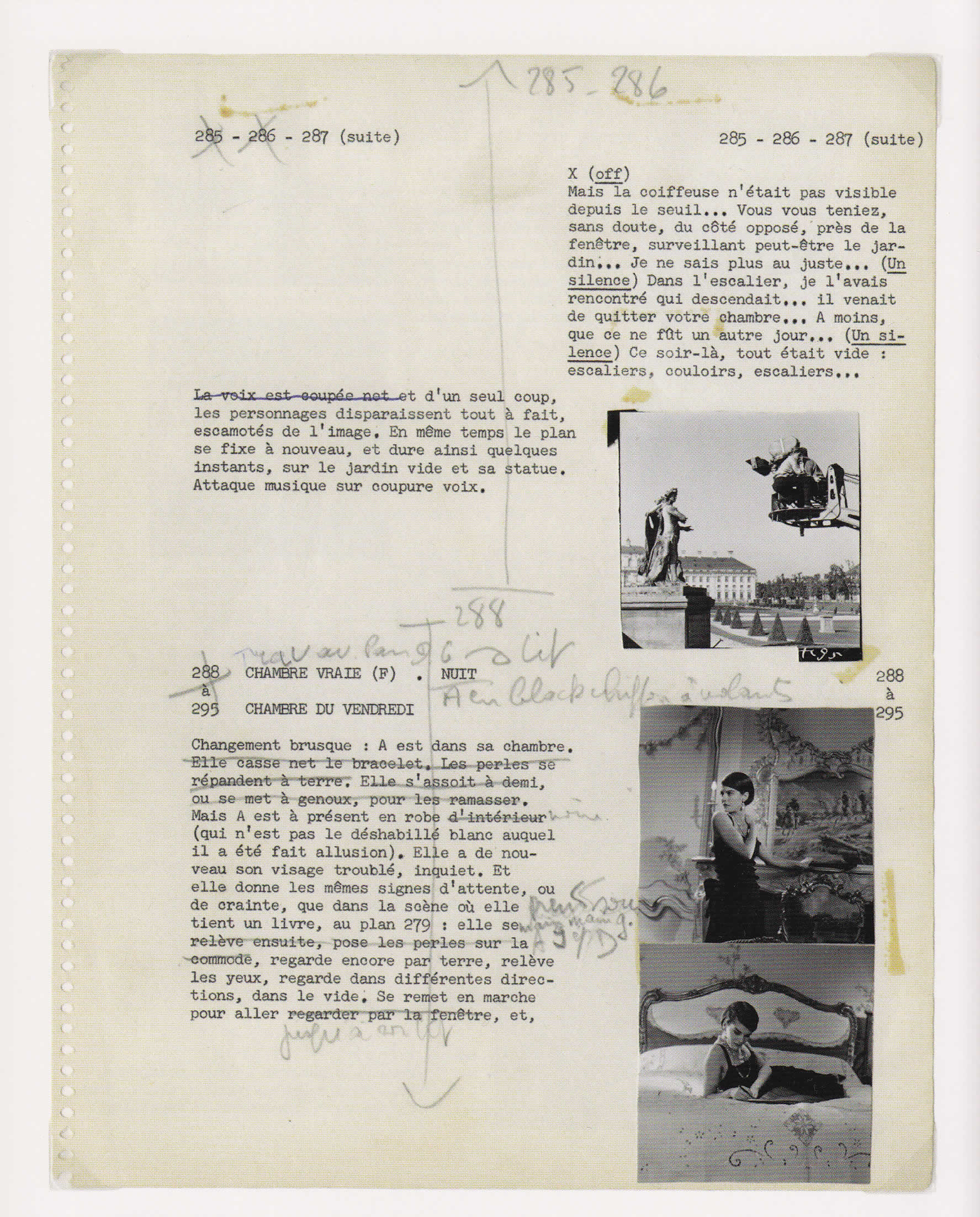 Last Year at Marienbad Scenes 285-287.