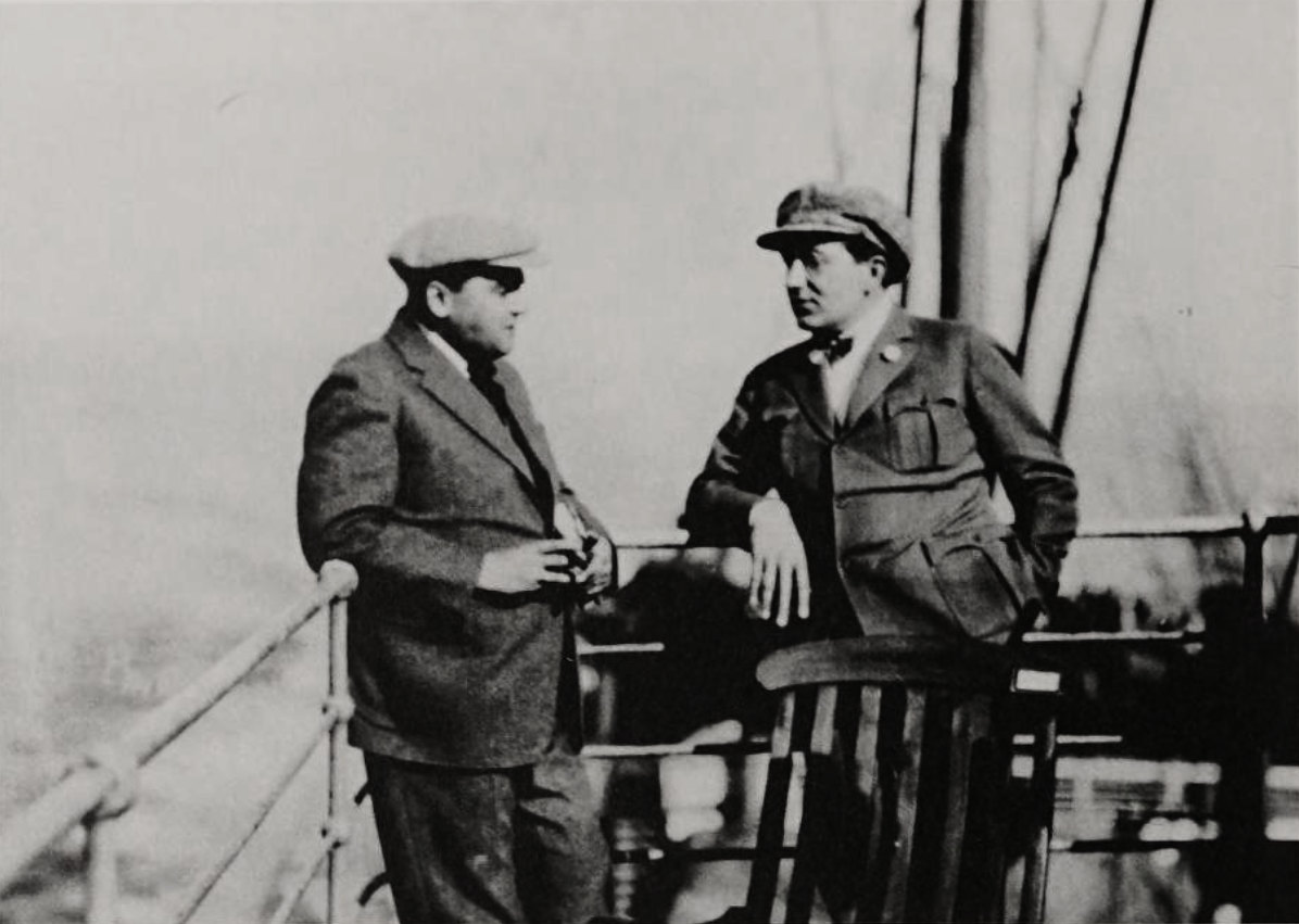 Producer Erich Pommer and Fritz Lang en route to America, October 1924 