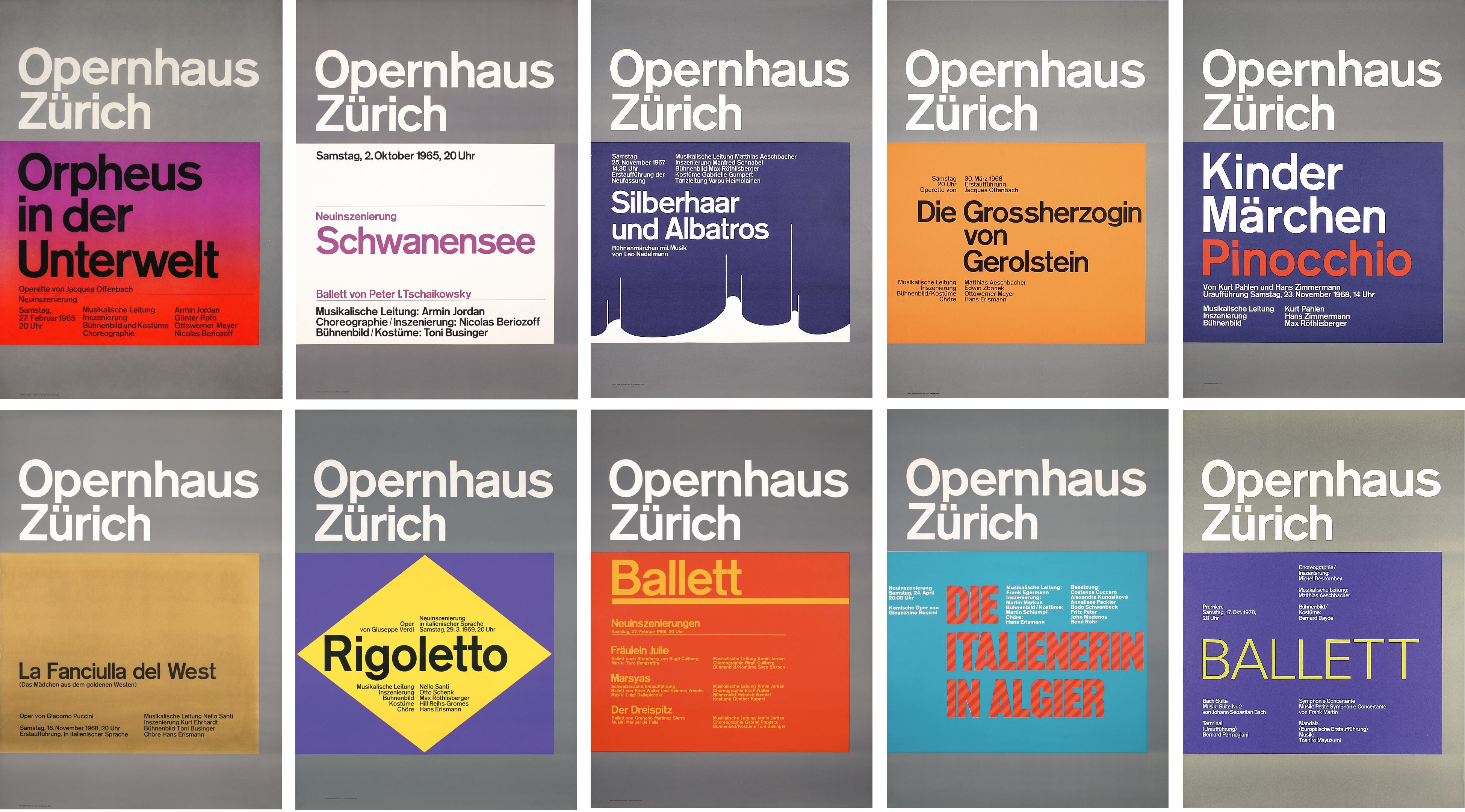 Opernhaus Zürich, poster design: Josef Müller-Brockmann, 1965–1970 