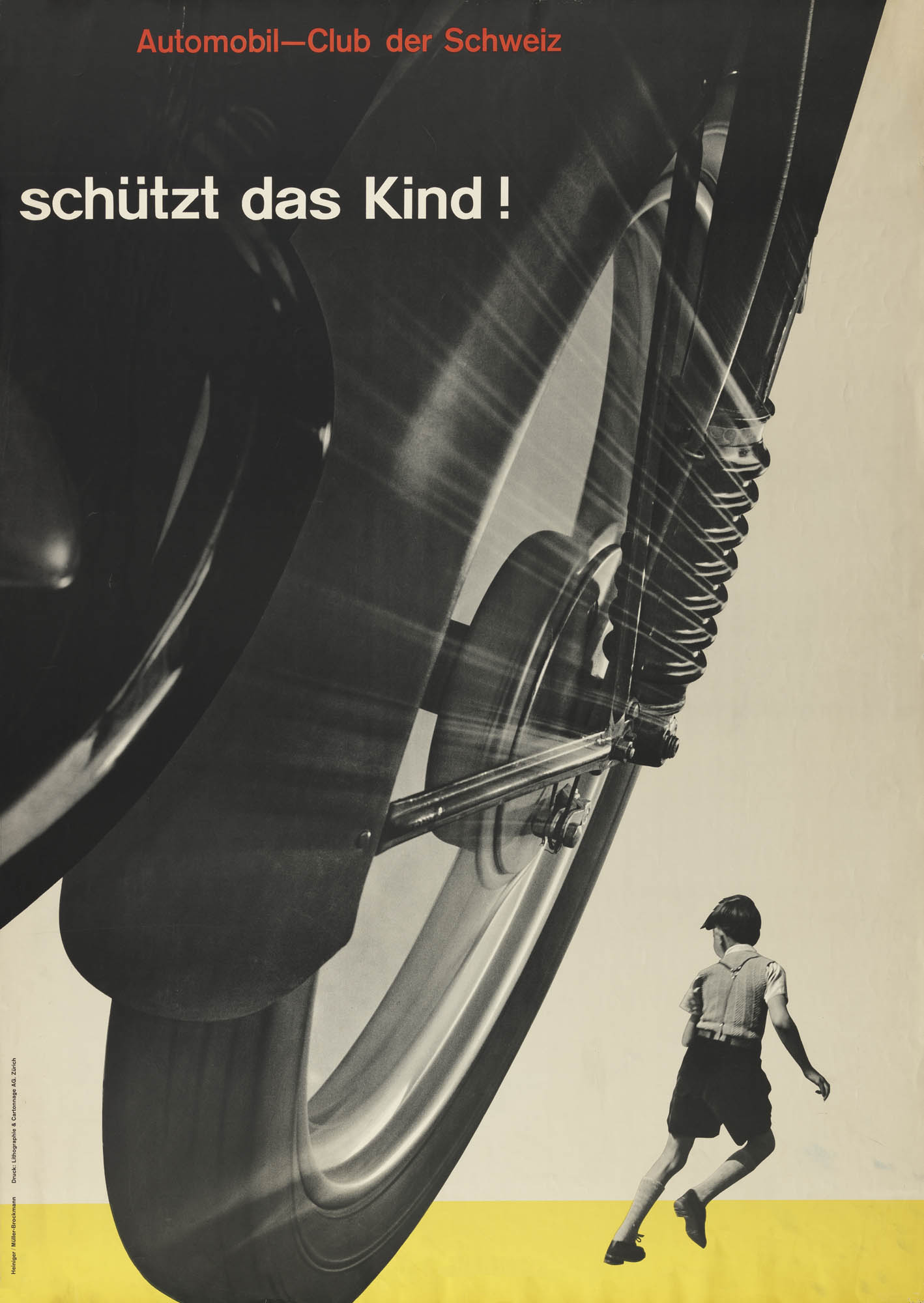 Josef Müller-Brockmann: Schützt das Kind! / Automobil-Club der Schweiz / 1953.