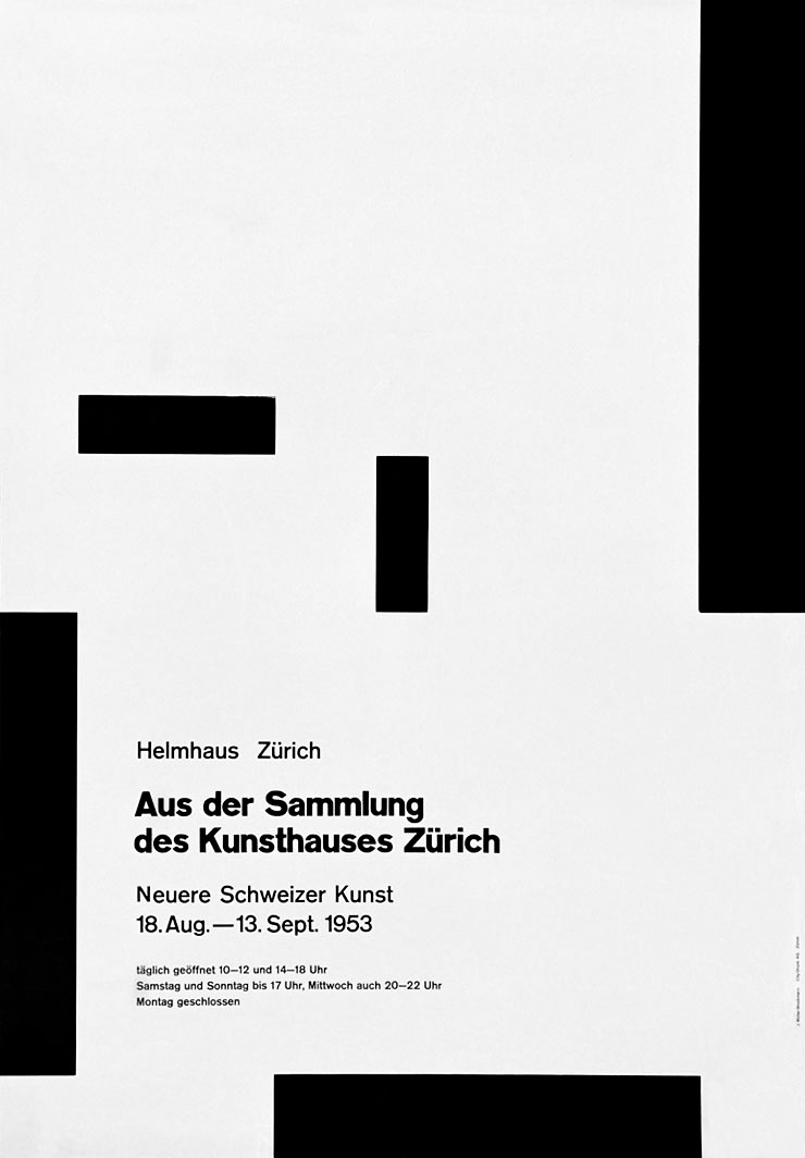 Josef Müller-Brockmann: Helmhaus Zürich / Aus der Sammlung / des Kunsthauses Zürich / 1953