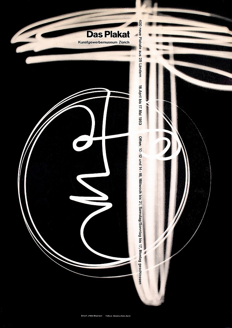 Josef Müller-Brockmann: Das Plakat / Kunstgewerbemuseum Zürich / 1953