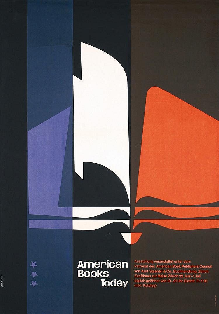 Josef Müller-Brockmann: American Books Today / Zunfthaus zur Meise Zürich / 1954