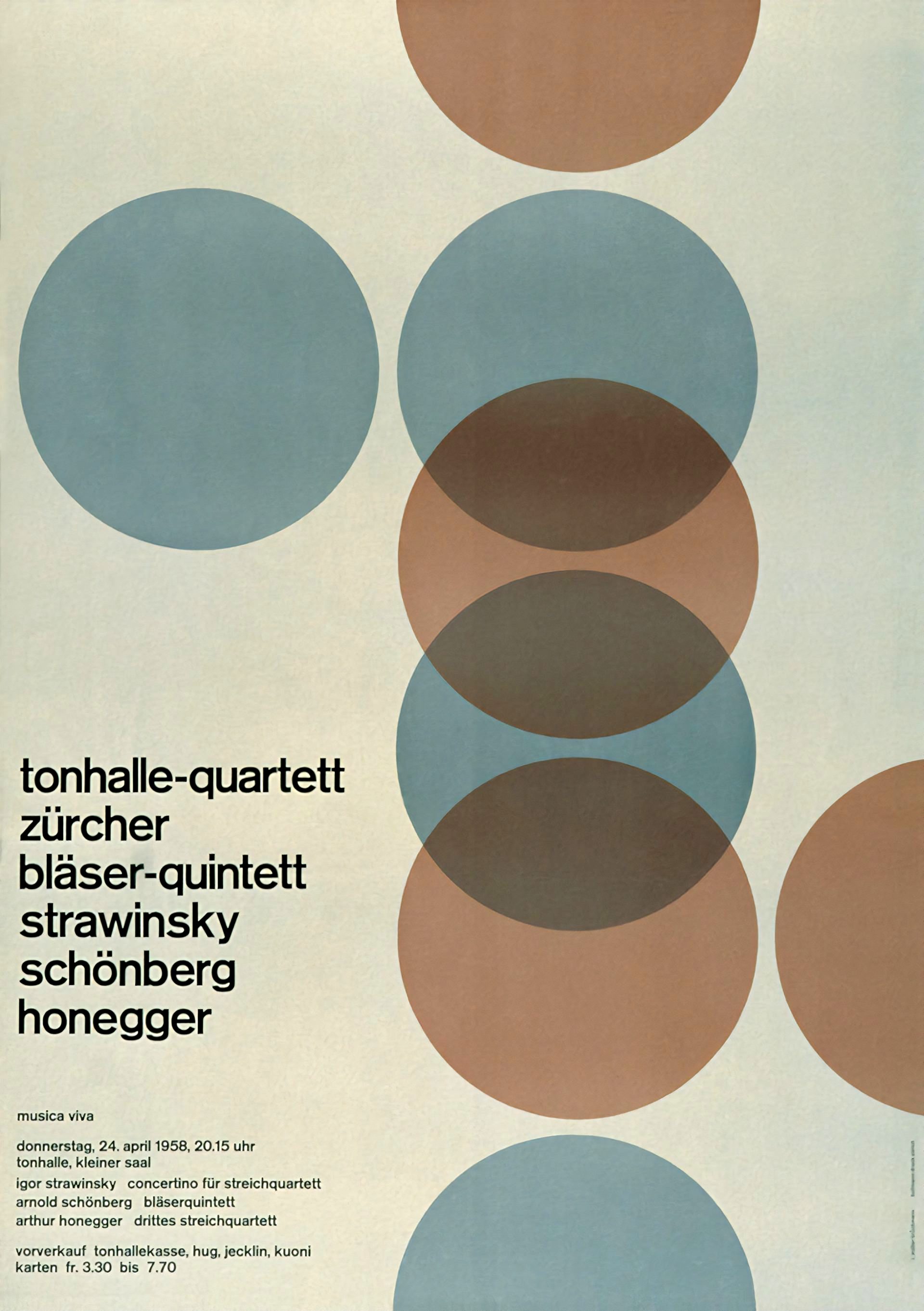 Josef Müller-Brockmann: Tonhalle-Quartett  / Musica Viva / 1958