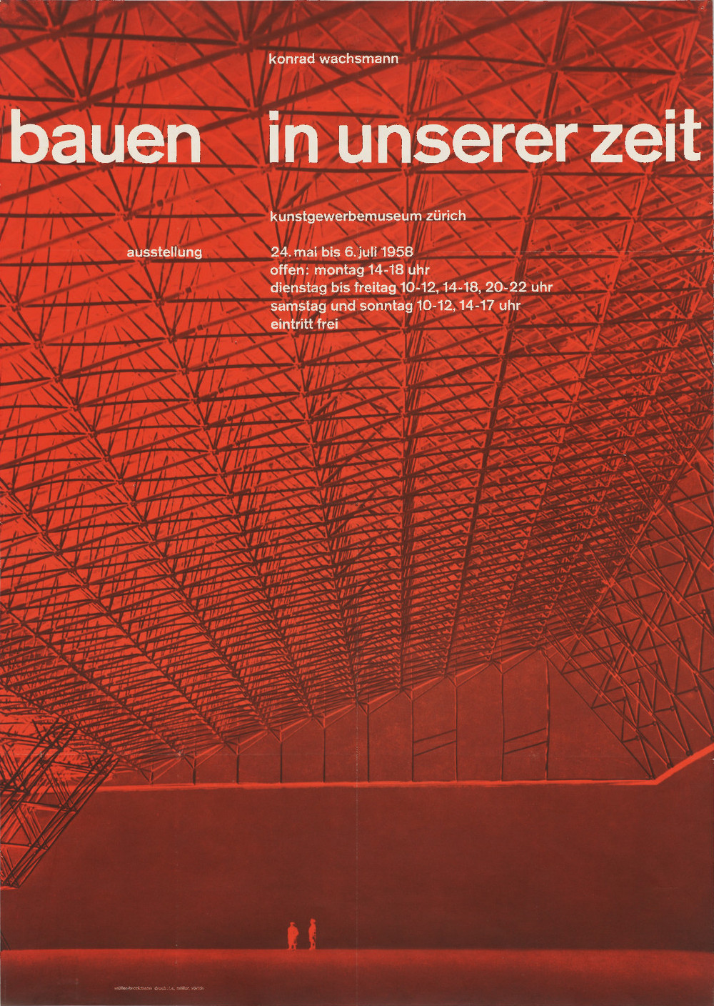 Josef Müller-Brockmann: Konrad Wachsmann  / Kunstgewerbemuseum / Zürich 1958