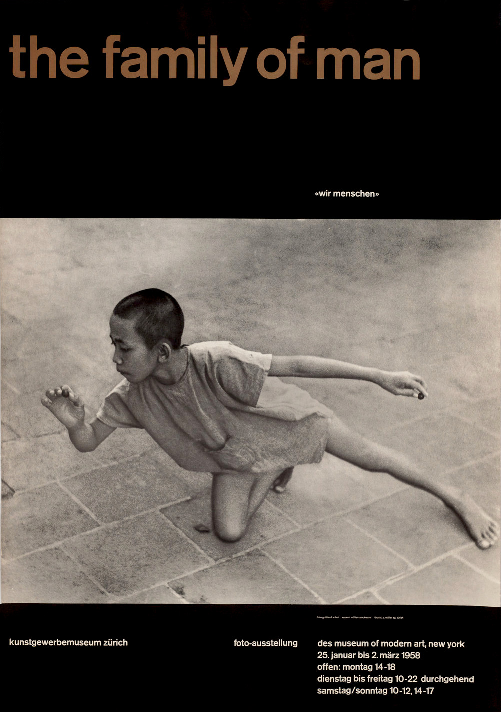 Josef Müller-Brockmann: The family of man / Wir Menschen / Kunstgewerbemuseum / Zürich 1958