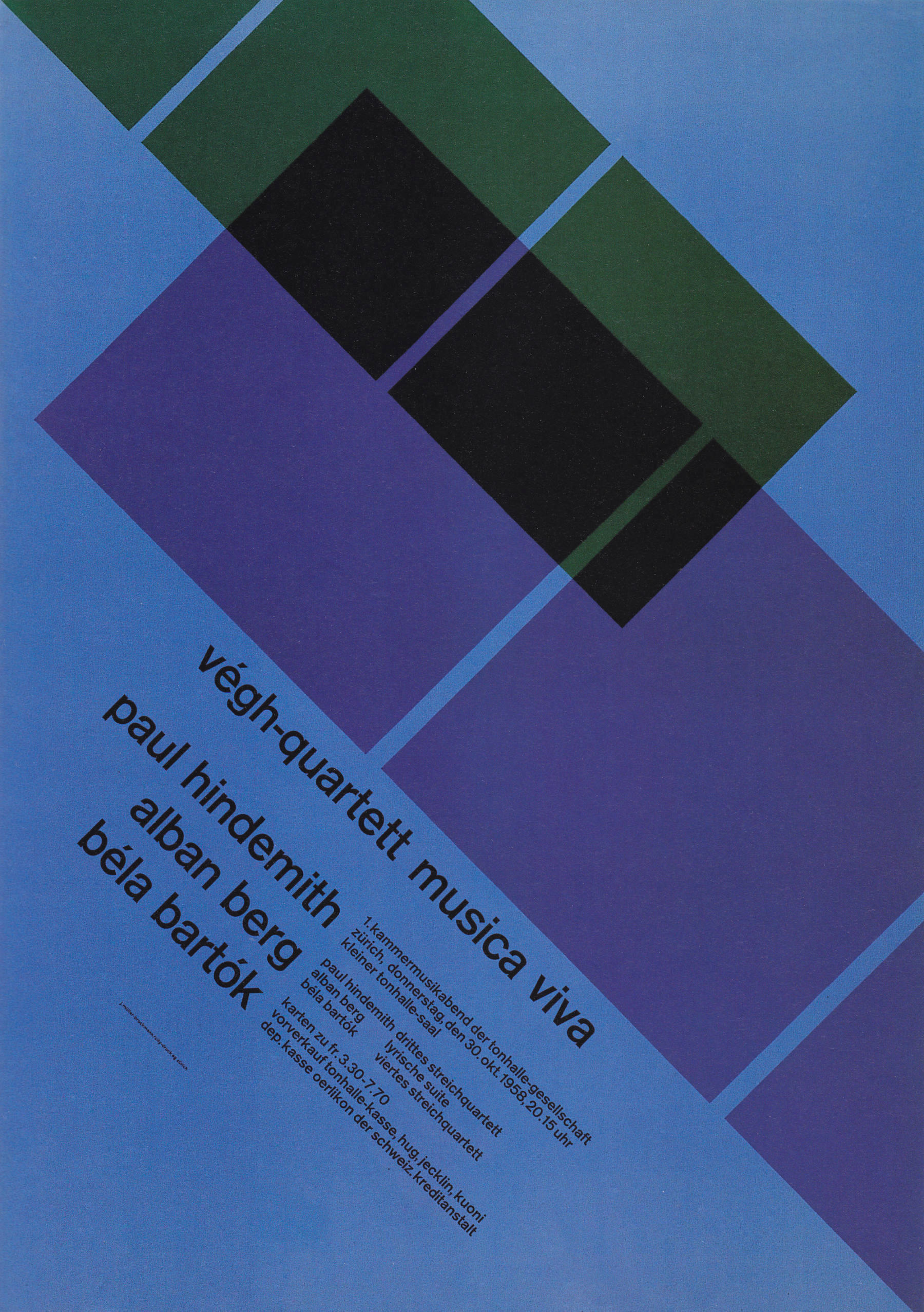 Josef Müller-Brockmann: Musica Viva / Végh-Quartett / 1958