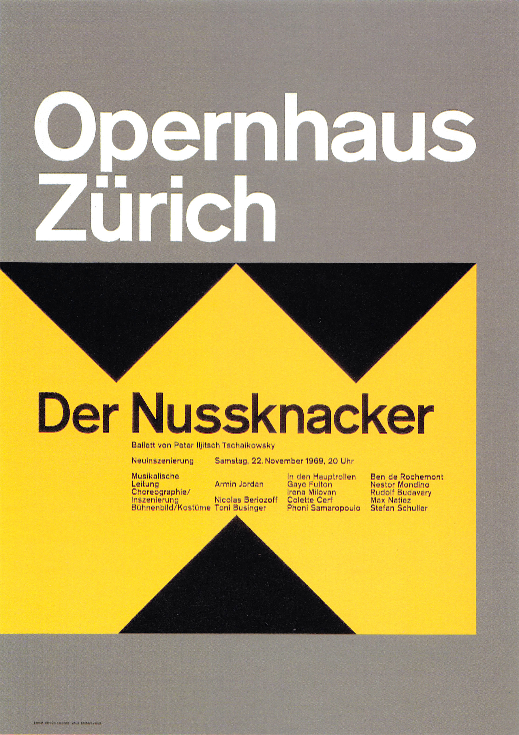 Josef Müller-Brockmann: Der Nussknacker / Opernhaus Zürich / 1968