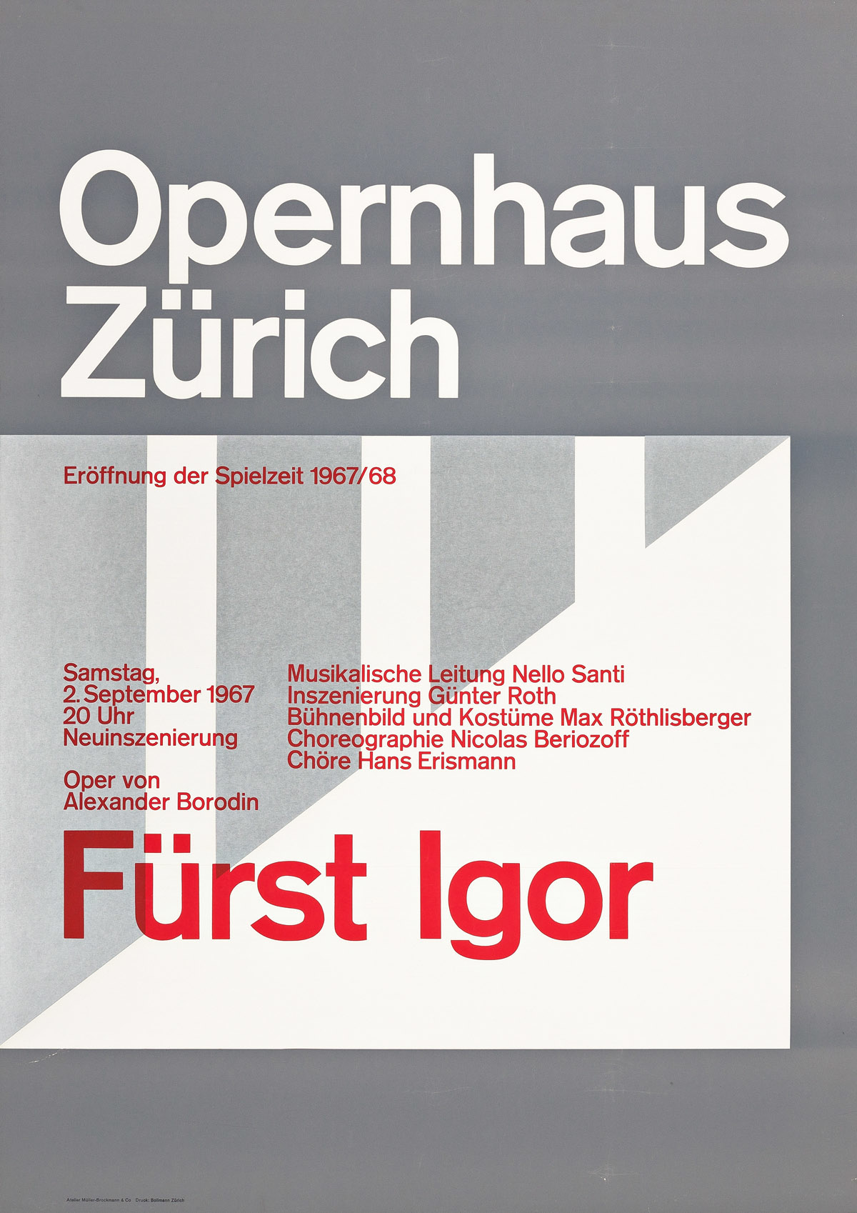 Josef Müller-Brockmann: Fürst Igor / Opernhaus Zürich / 1967