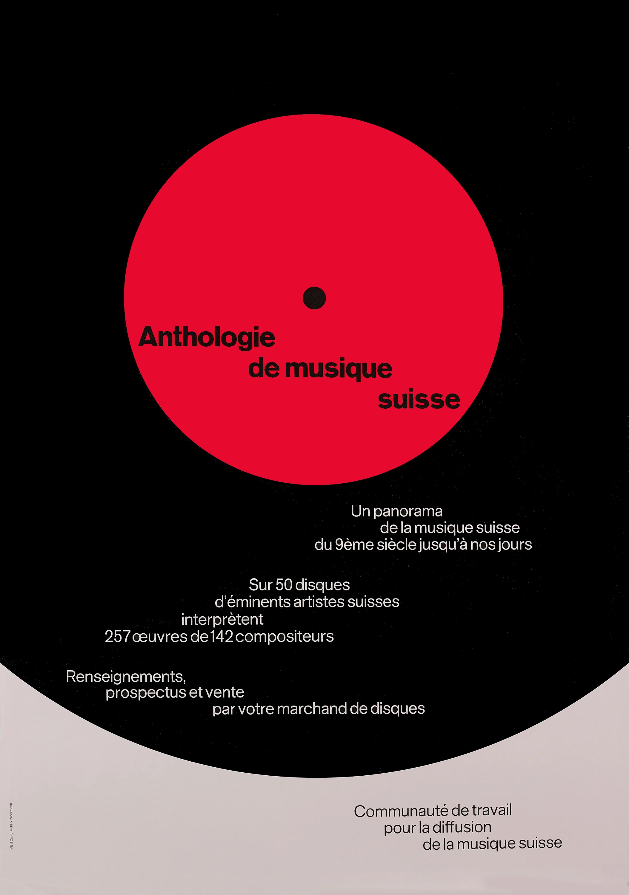 Josef Müller-Brockmann: Anthologie de Musique Suisse / 1970 