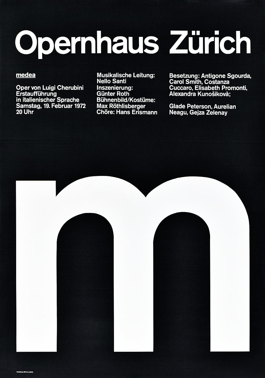 Josef Müller-Brockmann: Medea / Obernhaus Zürich / 1972