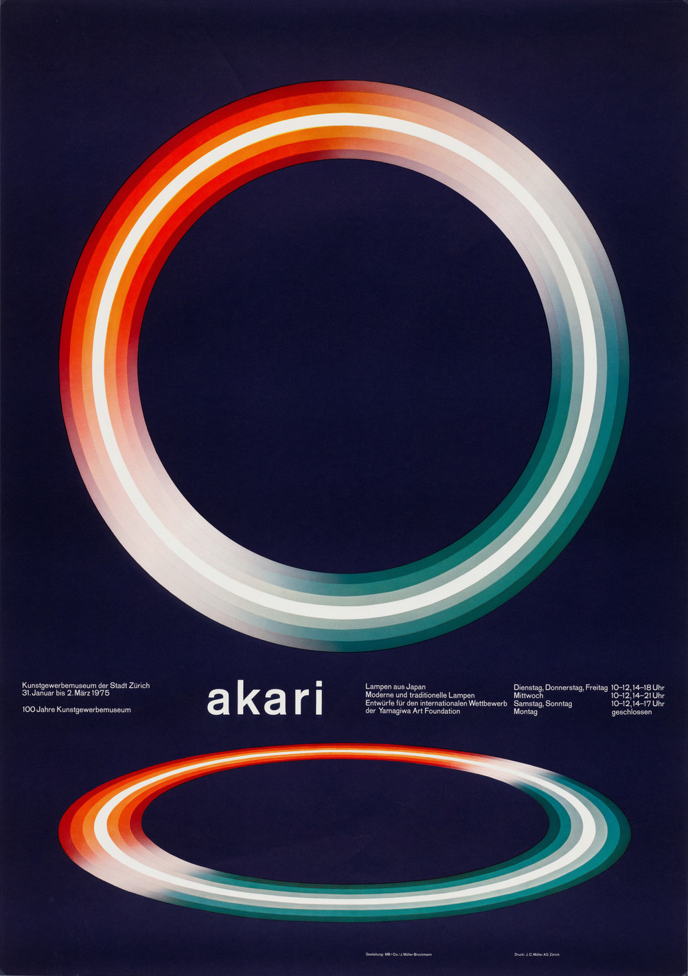 Josef Müller-Brockmann: Akari / Kunstgewerbemuseum der Stadt Zürich / 1975