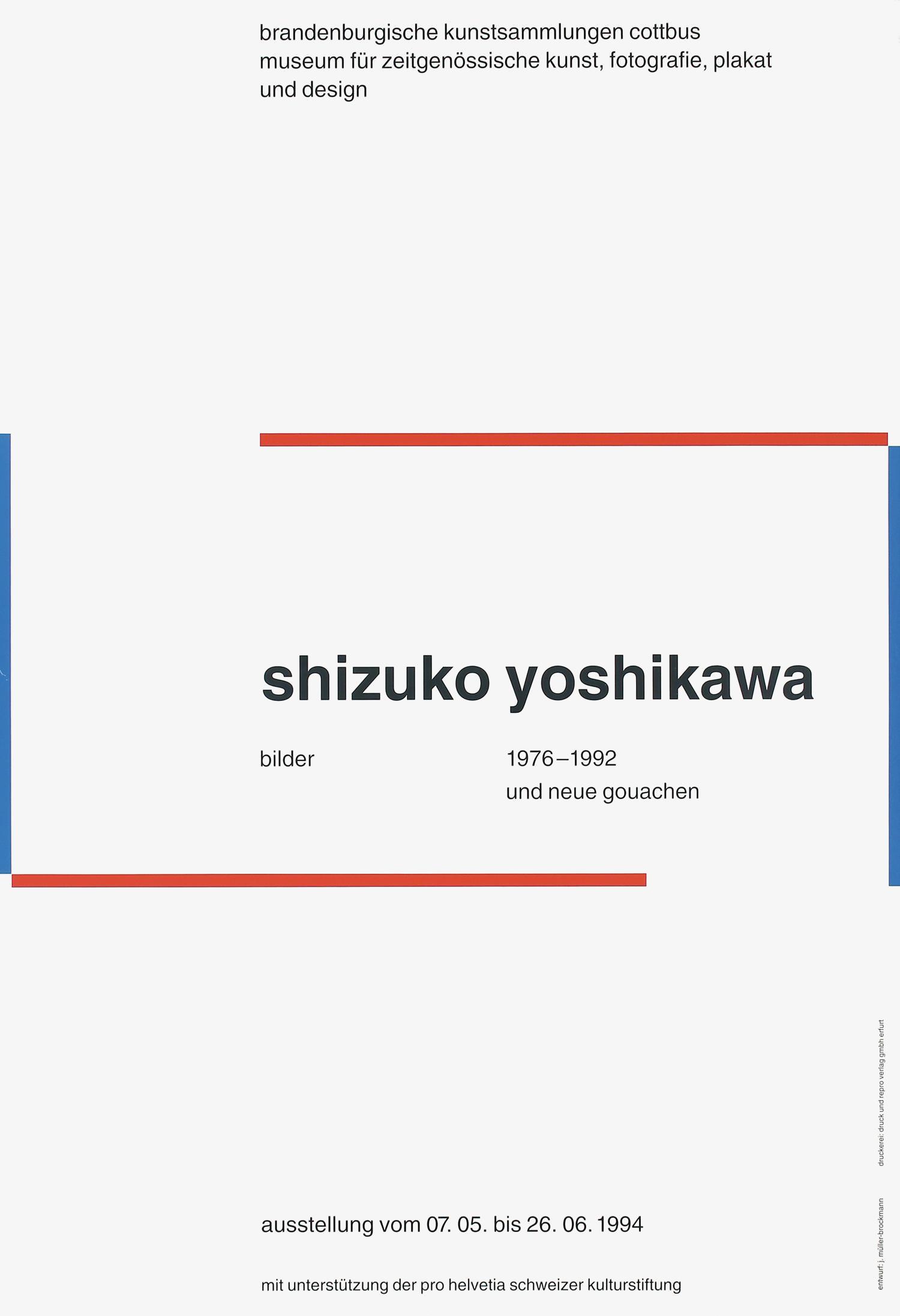 Josef Müller-Brockmann: Shizuko Yoshikawa Bilder / Brandenburgische Kunstsammlungen / 1994