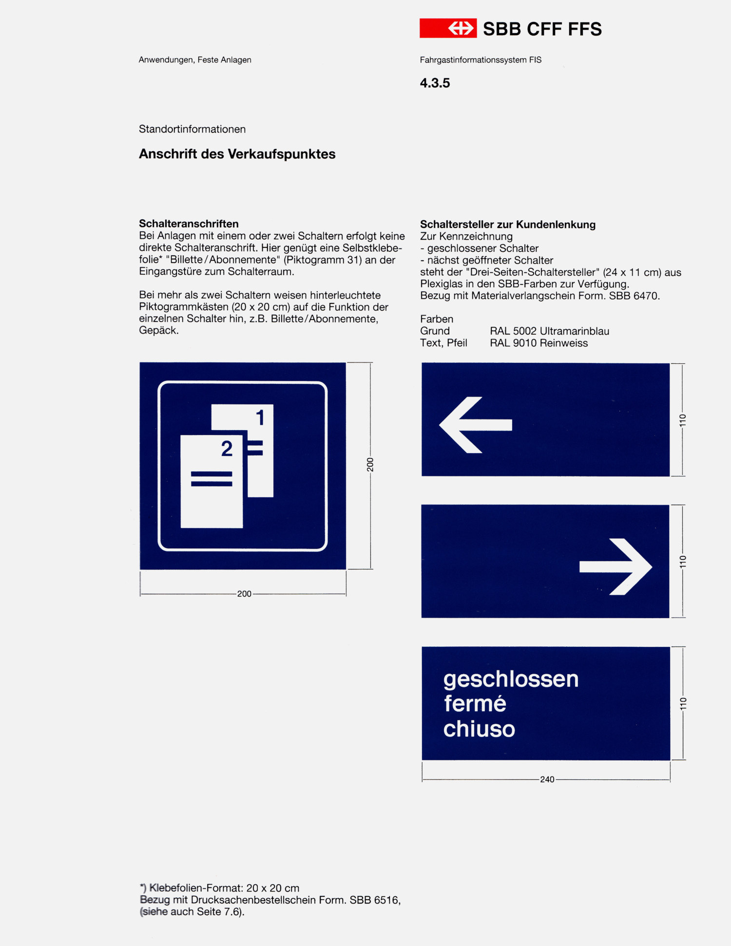 Josef Müller-Brockmann: SBB CFF FFS – Visuelles Informationssystem in Bahnhöfen und Stationen.