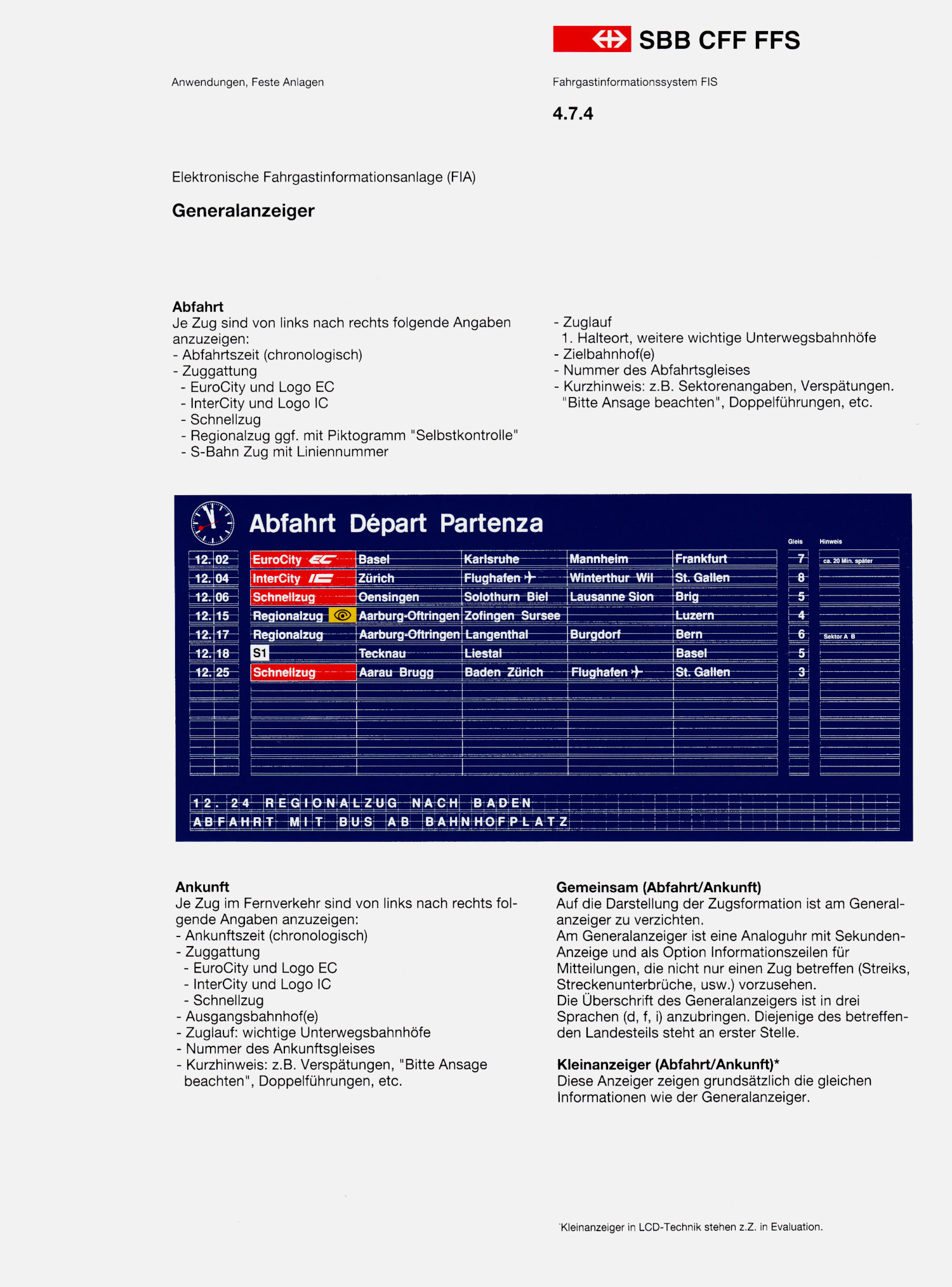 Josef Müller-Brockmann: SBB CFF FFS – Visuelles Informationssystem in Bahnhöfen und Stationen.