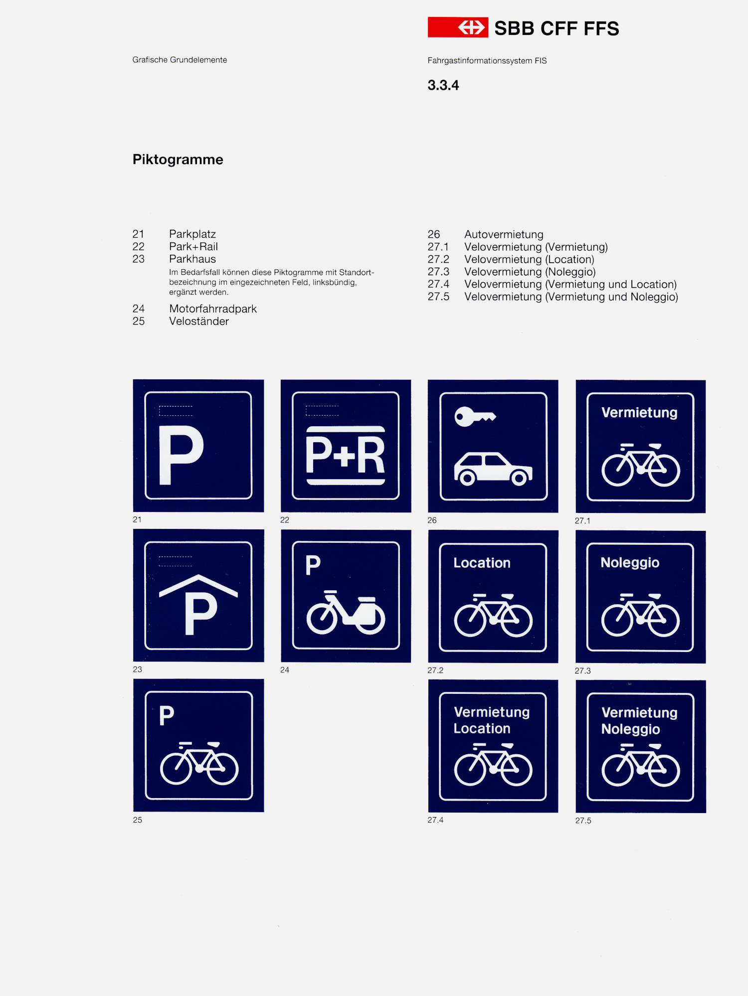 Josef Müller-Brockmann: SBB CFF FFS – Visuelles Informationssystem in Bahnhöfen und Stationen.