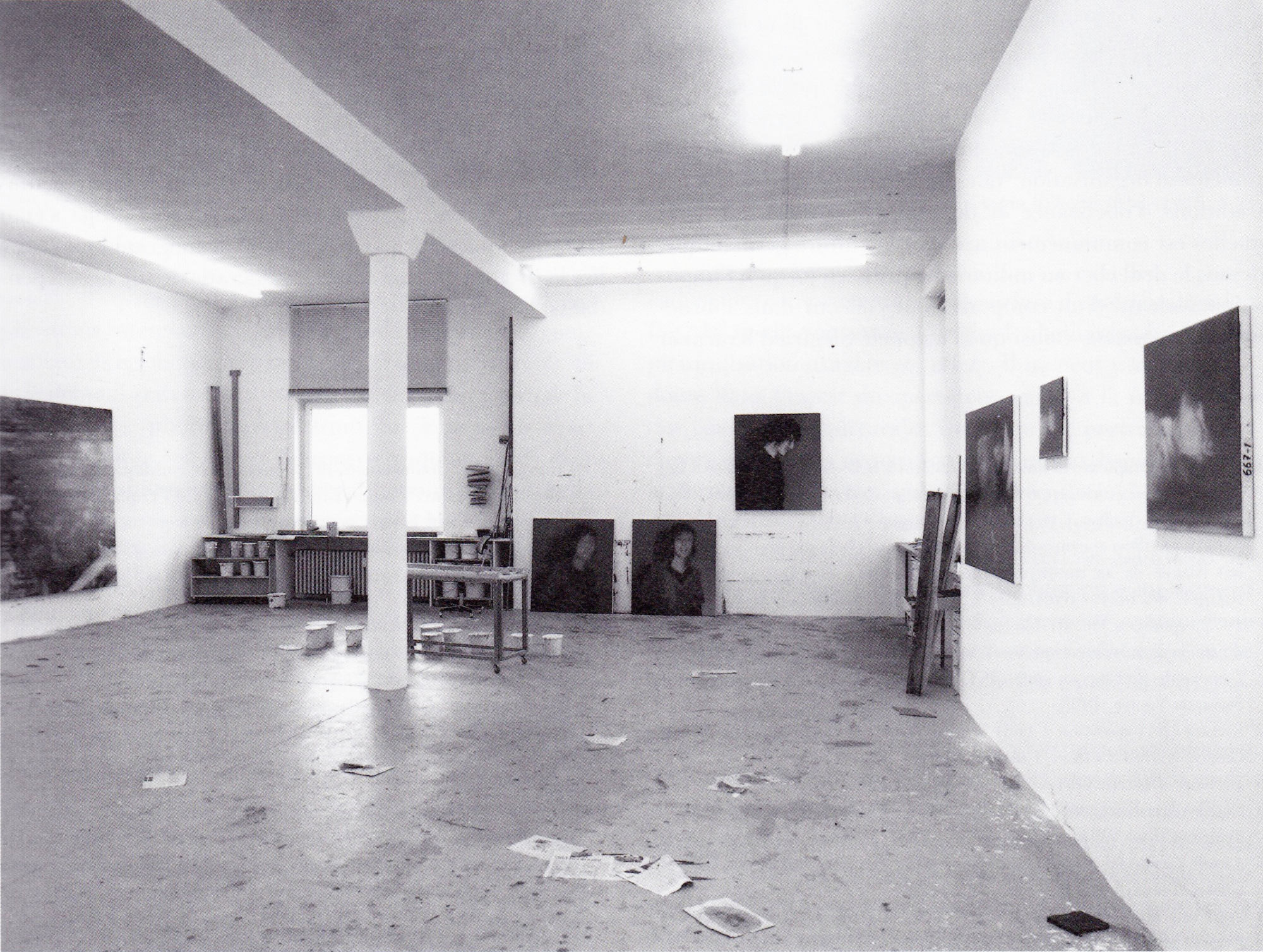 erhard Richter studio, Cologne, 1988.